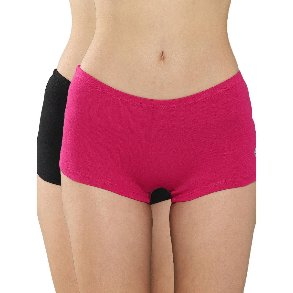 Leading Lady Pack of 2  - Solid Cotton Boyshorts-women-clothing-lingerie-panties-image-1