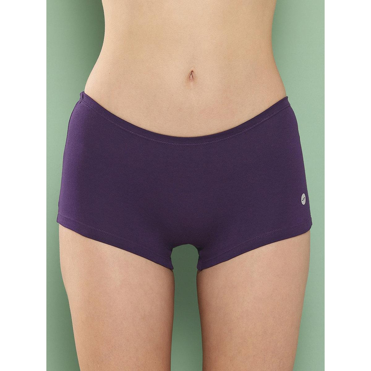 Leading Lady Pack of 2  - Solid Cotton Boyshorts-women-clothing-lingerie-panties-image-2