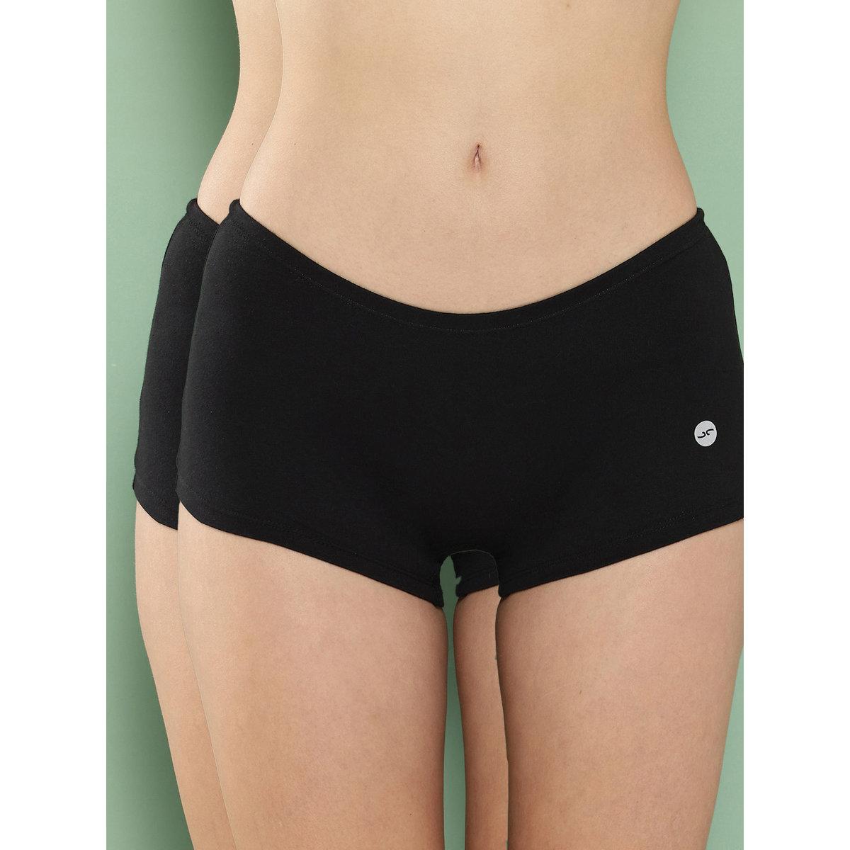 Leading Lady Pack of 2  - Solid Cotton Boyshorts-women-clothing-lingerie-panties-image-1
