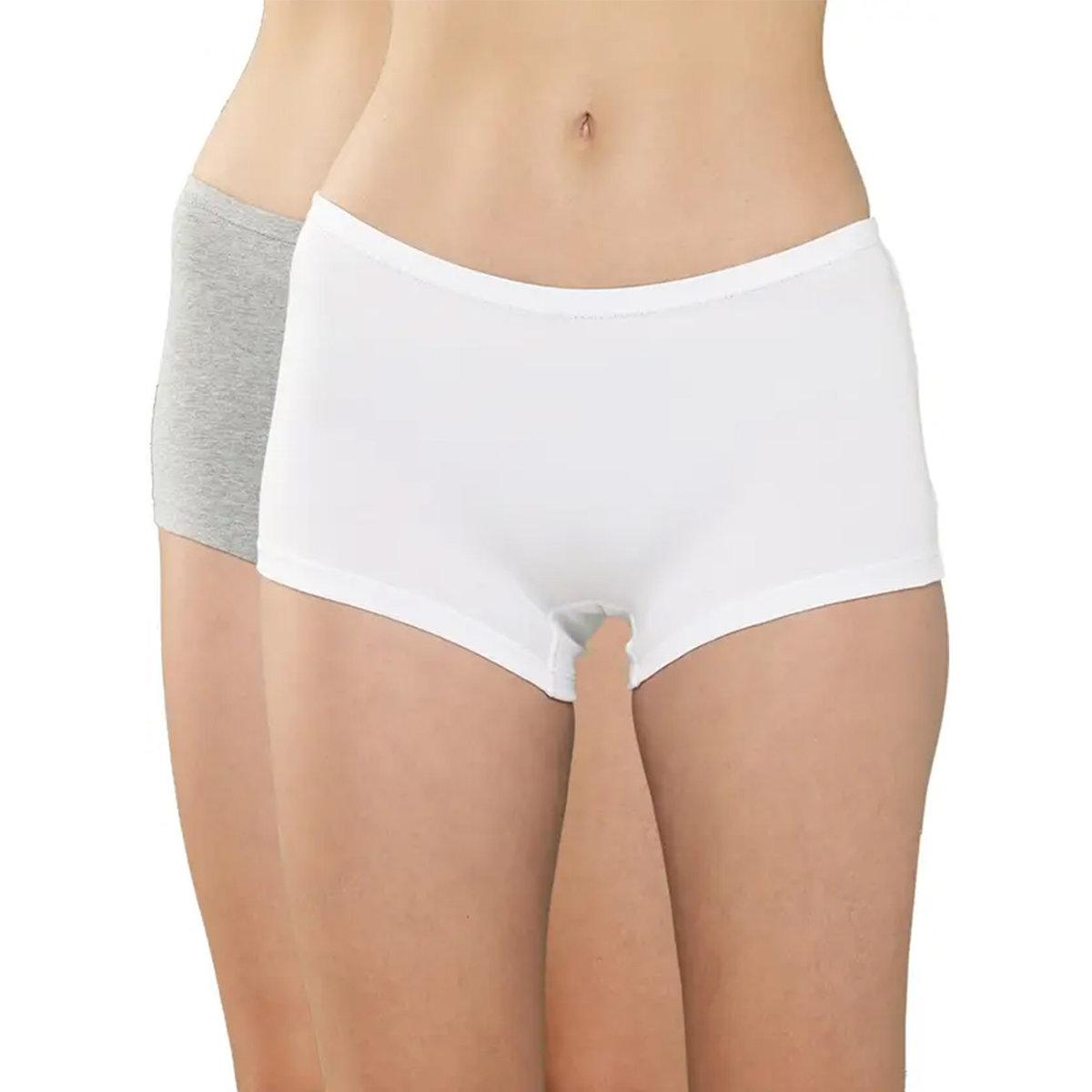 Leading Lady Pack of 2  - Solid Cotton Boyshorts-women-clothing-lingerie-panties-image-1