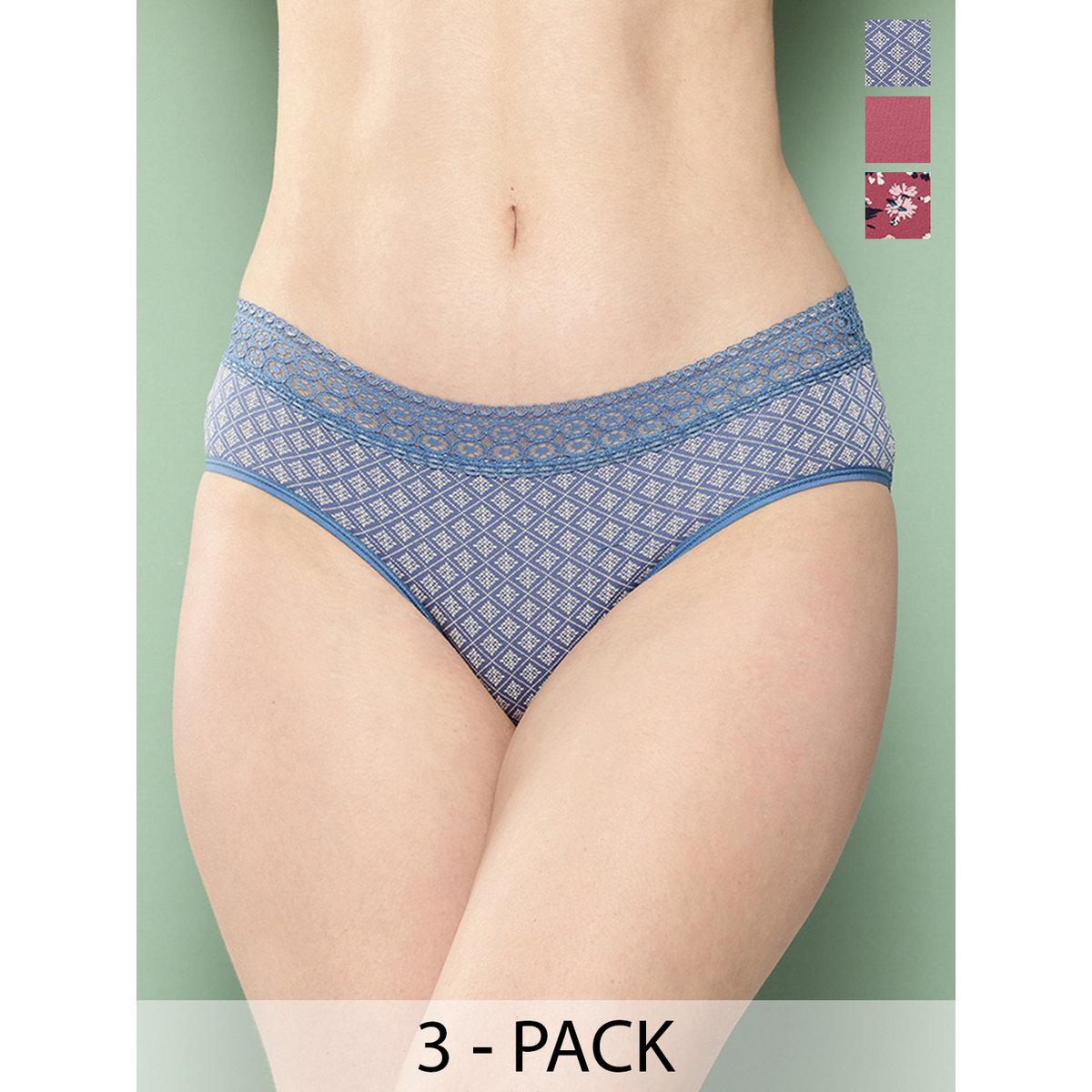 مجموعة من 3 - سروال داخلي بكيني مُطبع-women-clothing-lingerie-panties-image-6