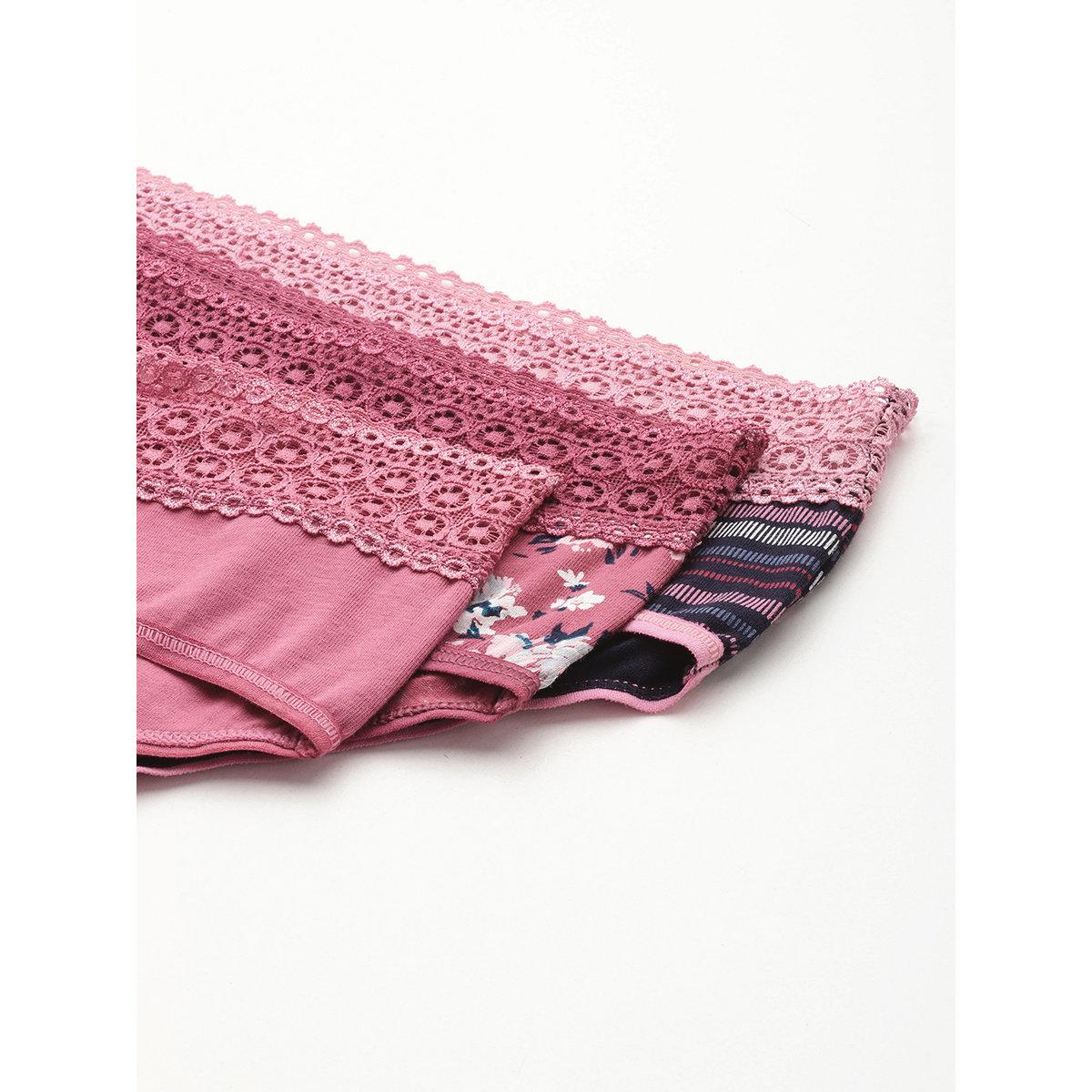 مجموعة من 3 - سروال داخلي بكيني مُطبع-women-clothing-lingerie-panties-image-5