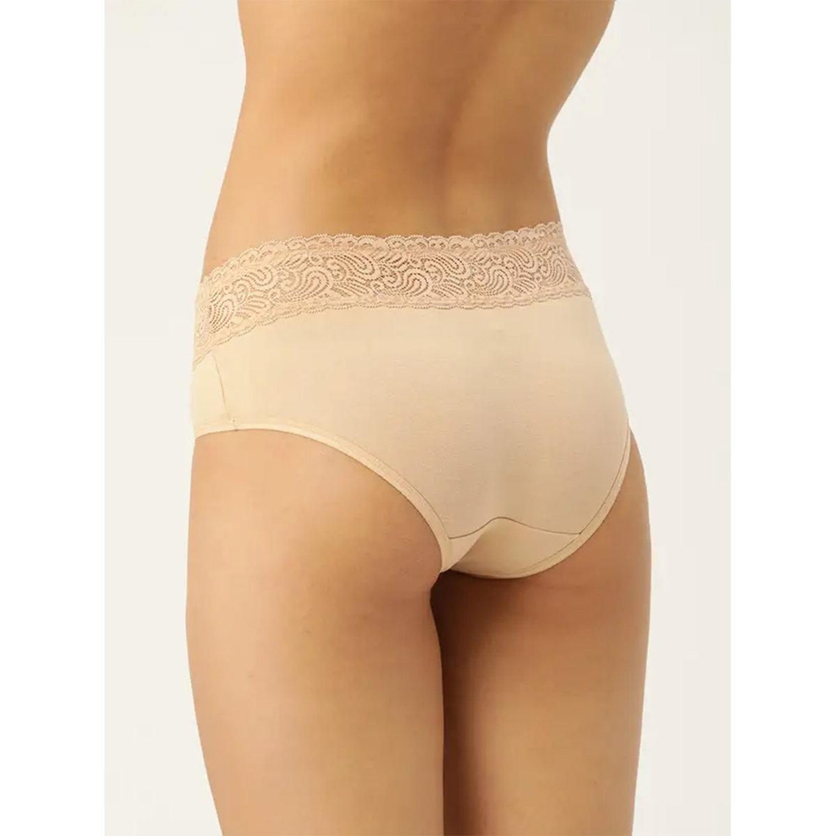 Leading Lady Pack of 2 - Lace Waistband Cotton Briefs-women-clothing-lingerie-panties-image-2