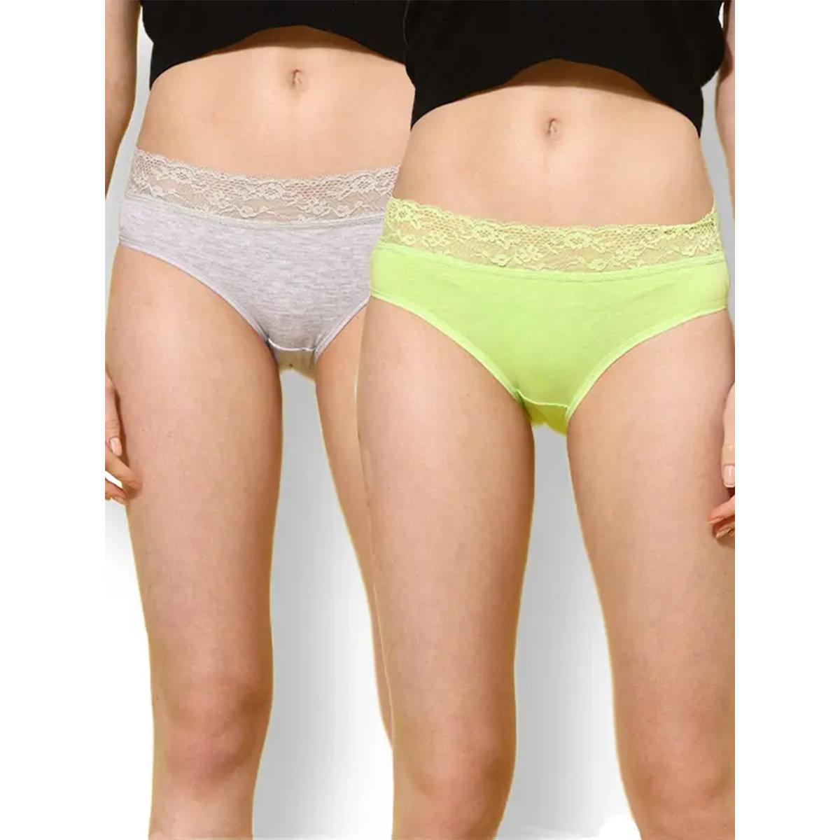 مجموعة من 2 - سروال داخلي بكيني بتفاصيل دانتيل-women-clothing-lingerie-panties-image-1