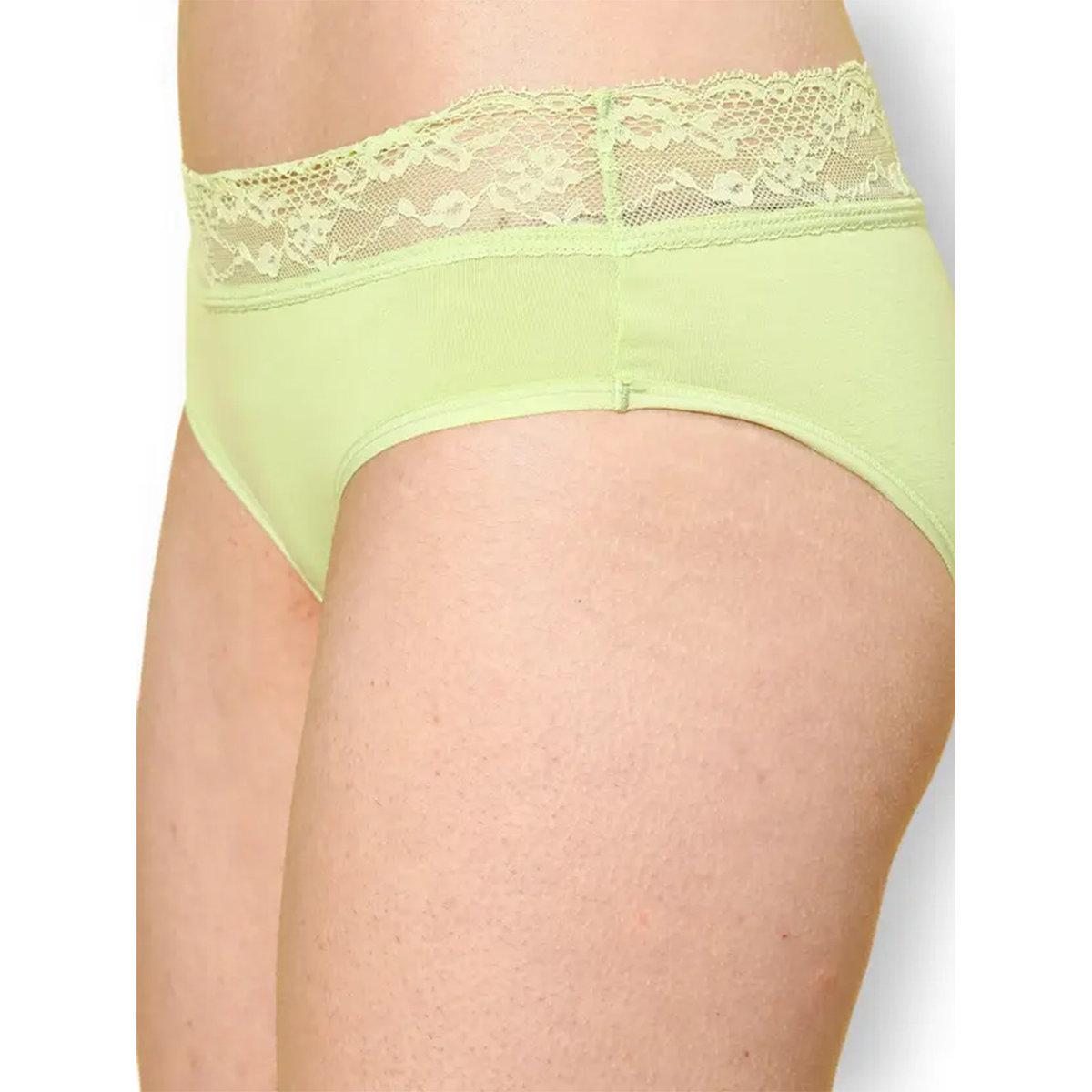 Leading Lady Pack of 2 - Lace Waistband Cotton Briefs-women-clothing-lingerie-panties-image-2