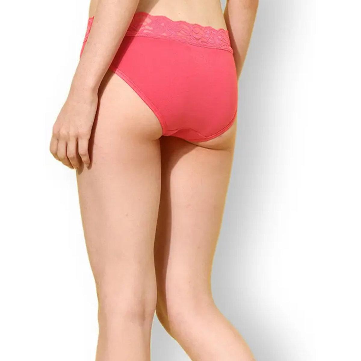 Leading Lady Pack of 2 - Lace Waistband Cotton Briefs-women-clothing-lingerie-panties-image-2