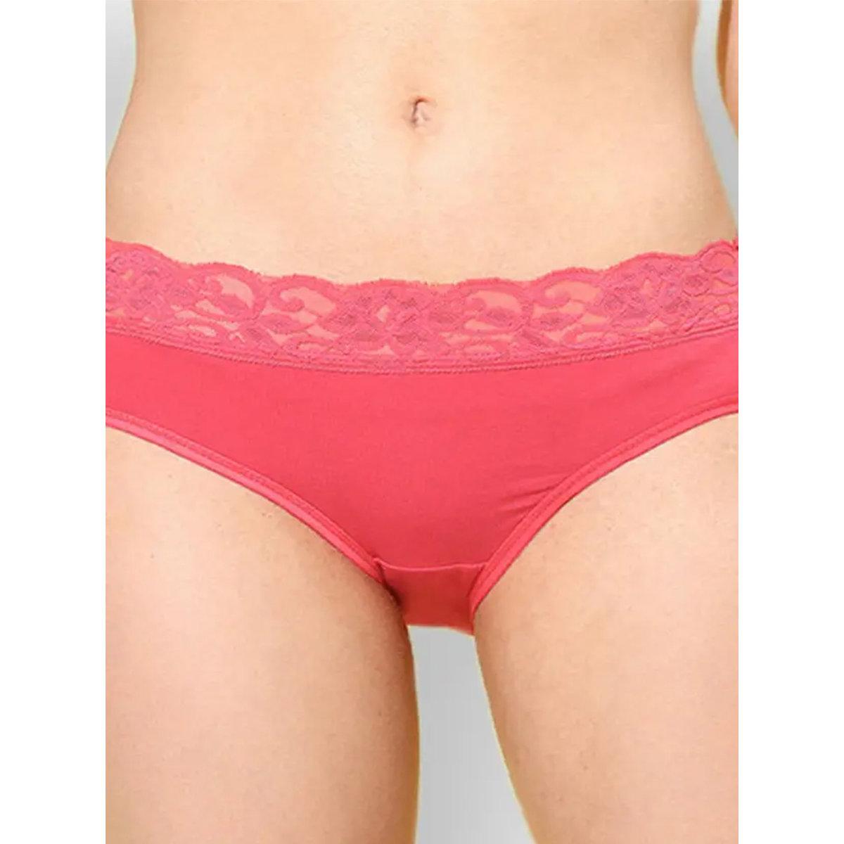 Leading Lady Pack of 2 - Lace Waistband Cotton Briefs-women-clothing-lingerie-panties-image-3