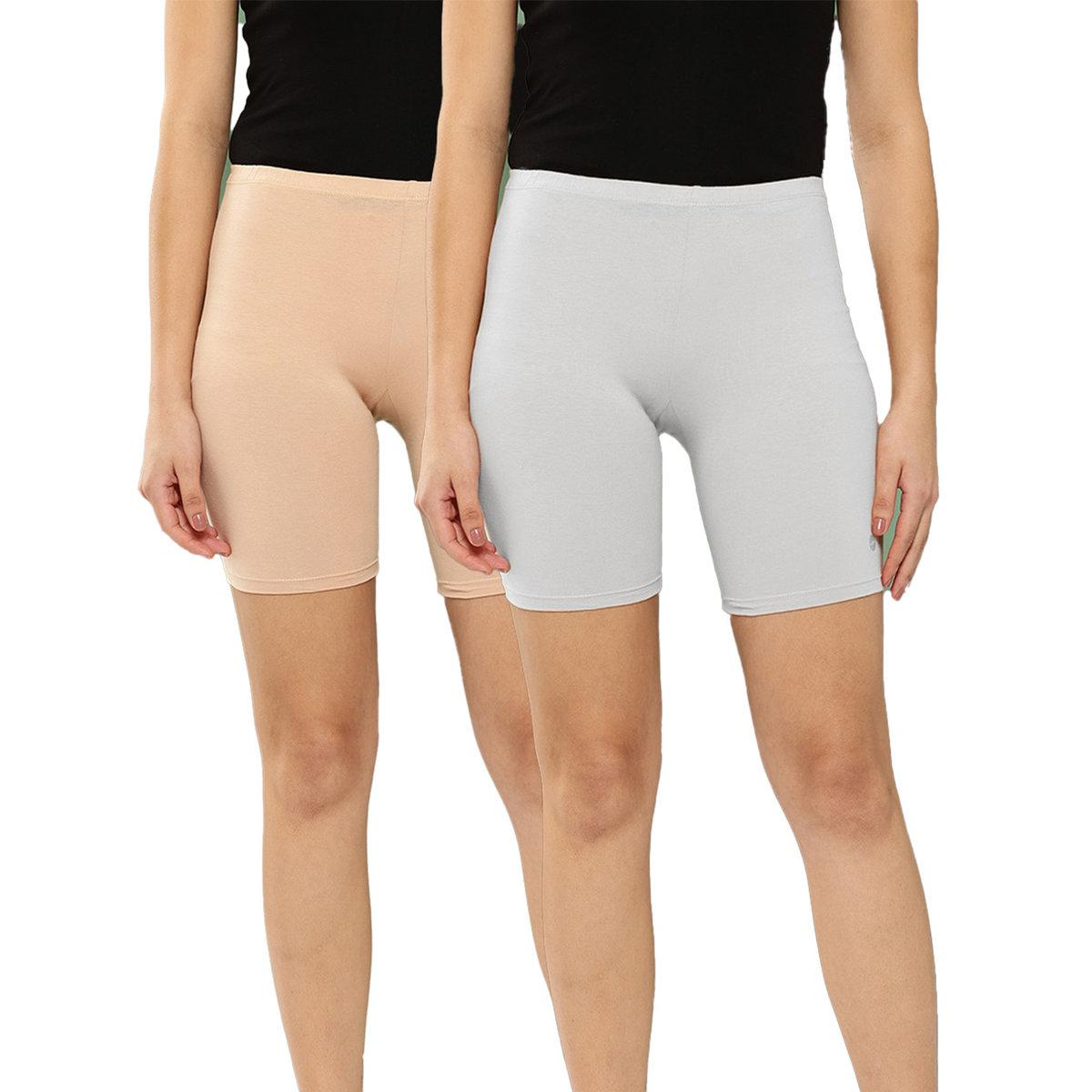مجموعة من 2 - سروال داخلي شورت سادة-women-clothing-lingerie-panties-image-1
