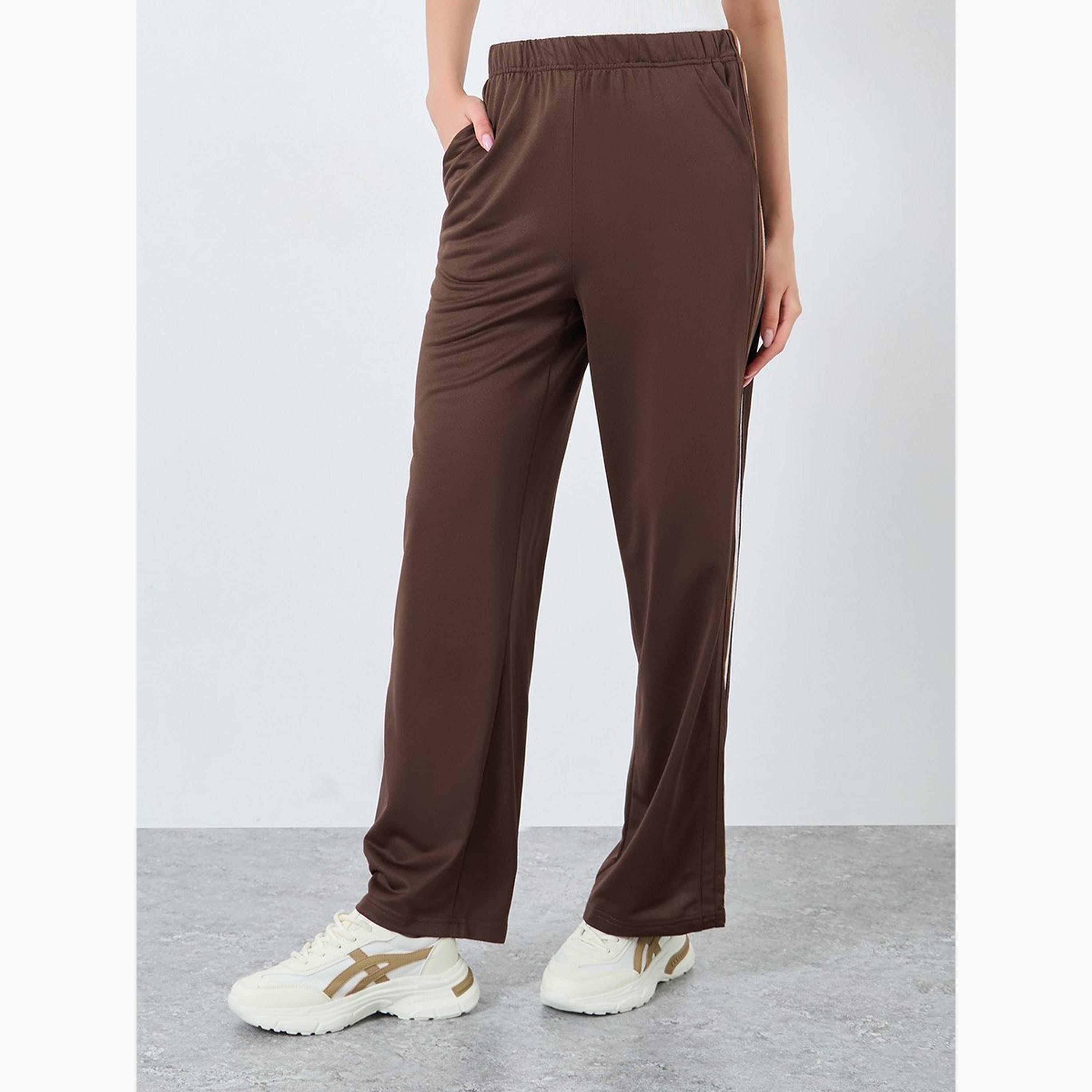 تيك تو - بنطال رياضي فضفاض مخطط جانبيًا-women-clothing-bottoms-joggers-image-1
