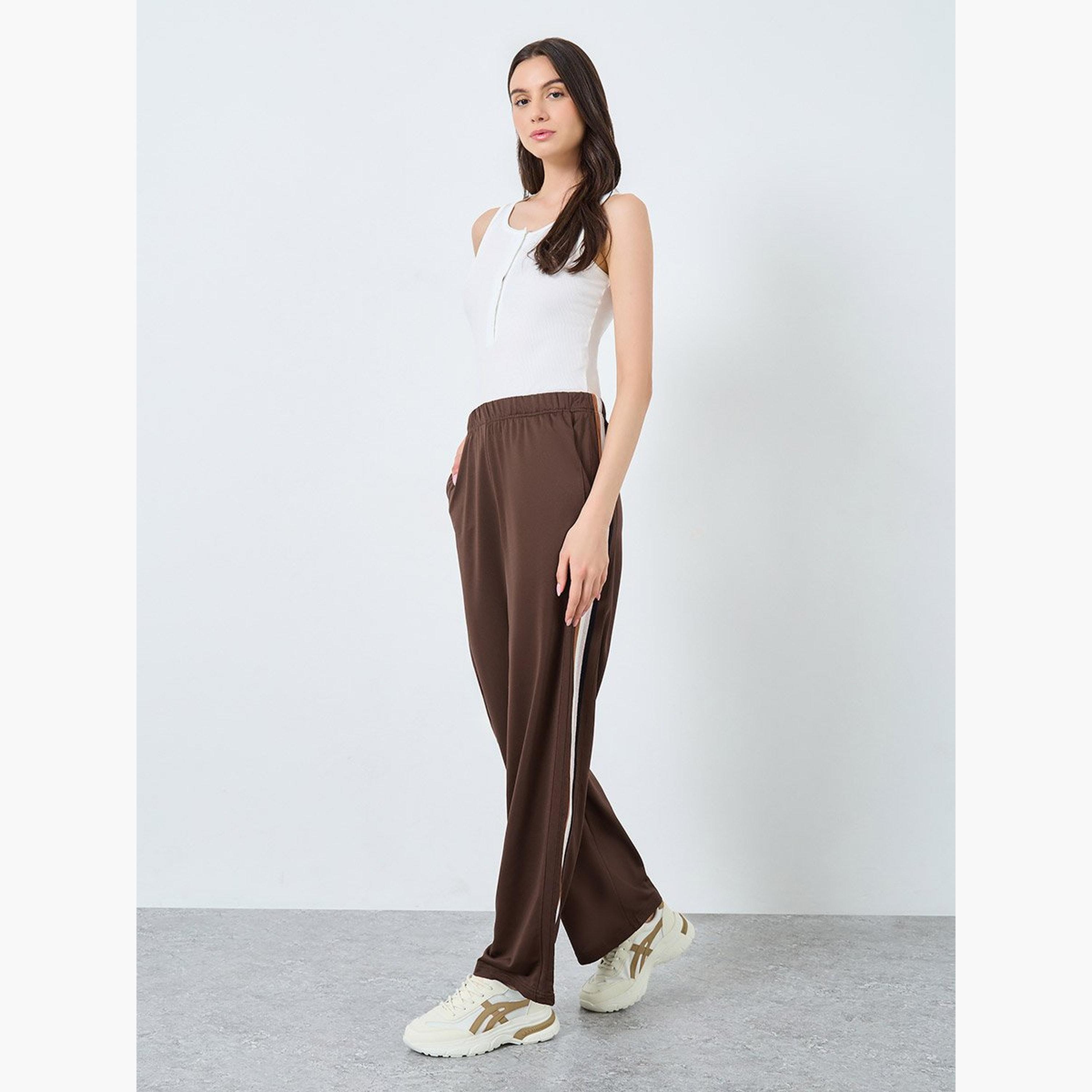 تيك تو - بنطال رياضي فضفاض مخطط جانبيًا-women-clothing-bottoms-joggers-image-2