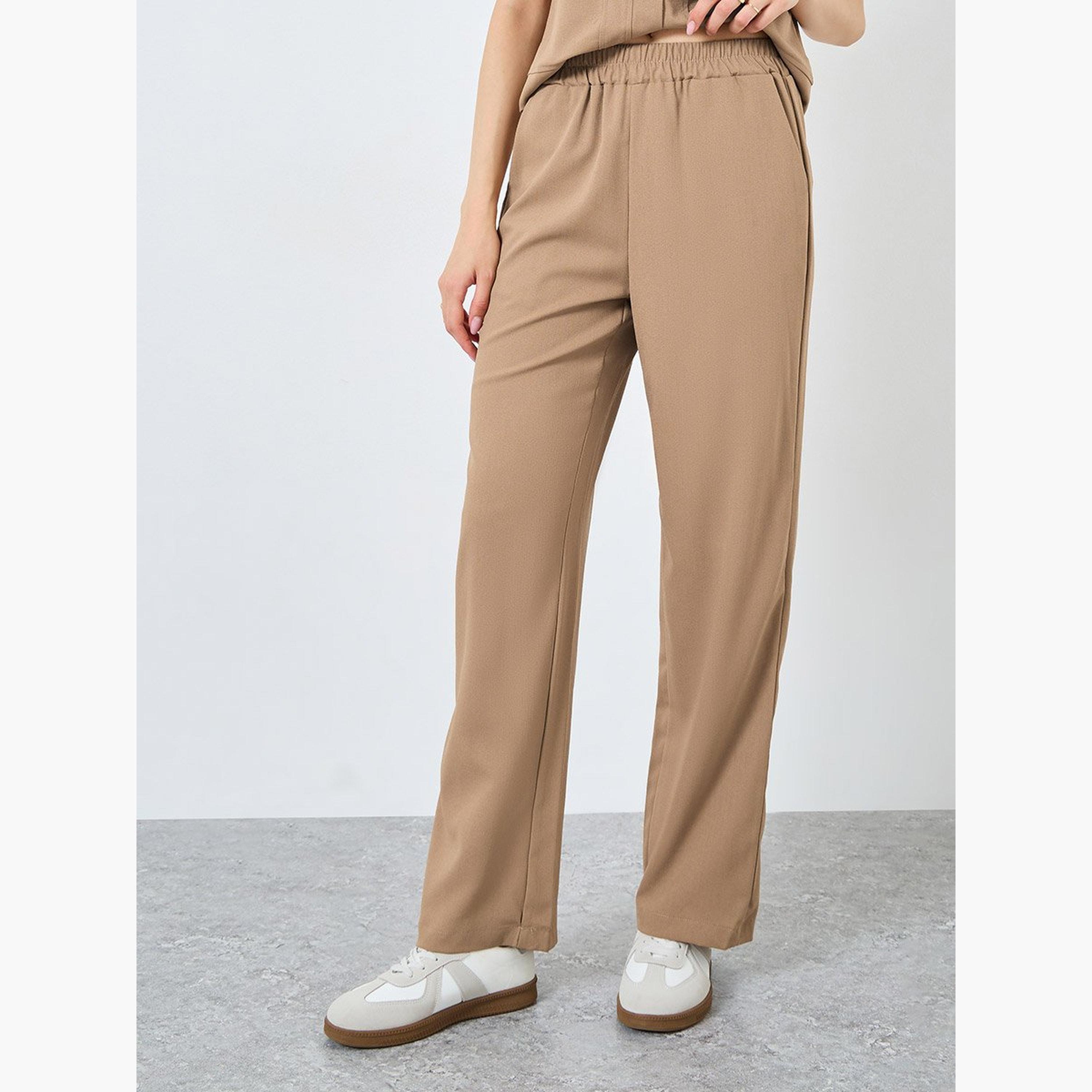 Take Two Solid Buttoned Top and Loose Fit Pants Set-women-clothing-coordsets-image-6