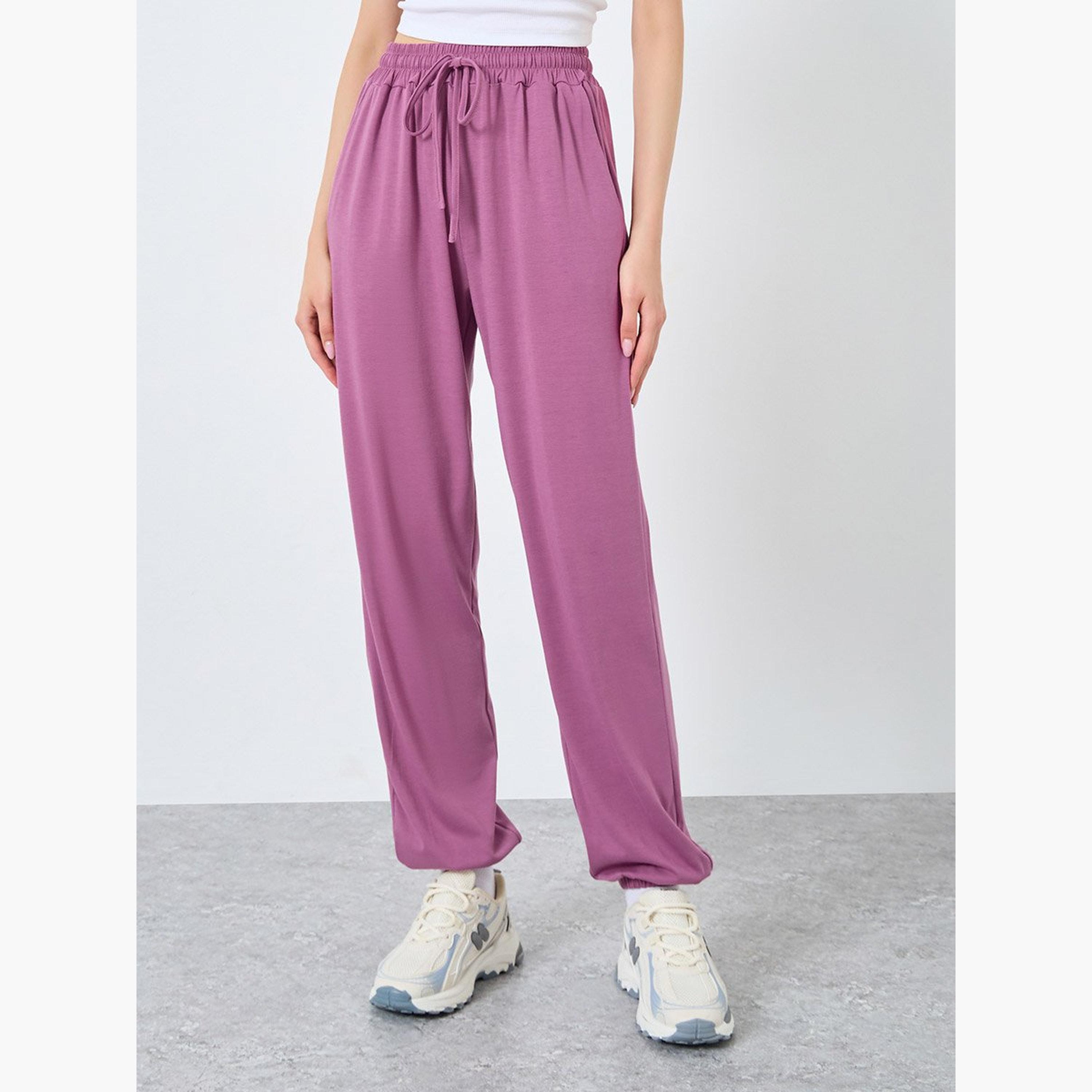 Take Two Women Purple Wide Leg Joggers-women-clothing-bottoms-joggers-image-1