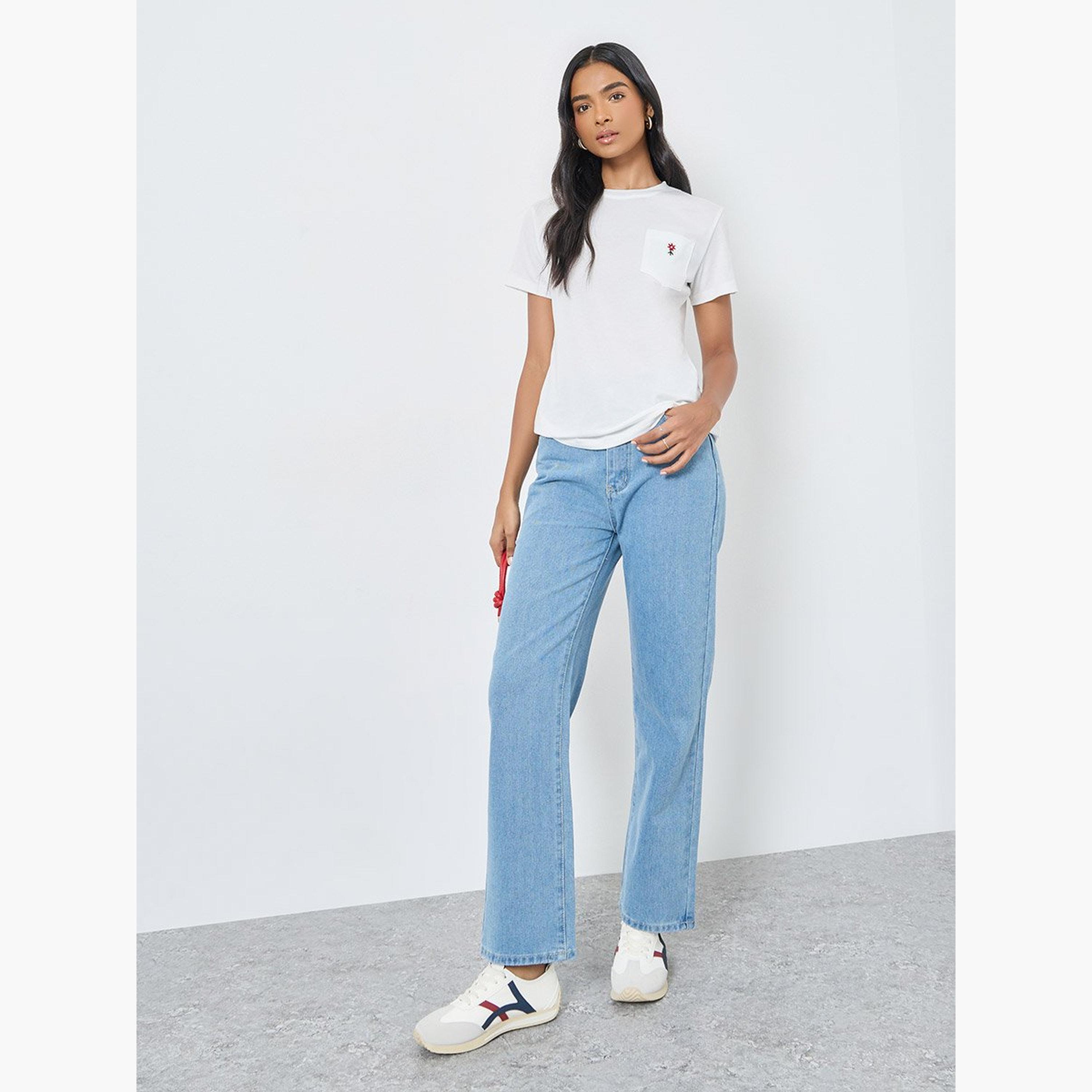 Take Two Embroidered Detail Regular Fit T-Shirt-women-clothing-tshirts-image-2