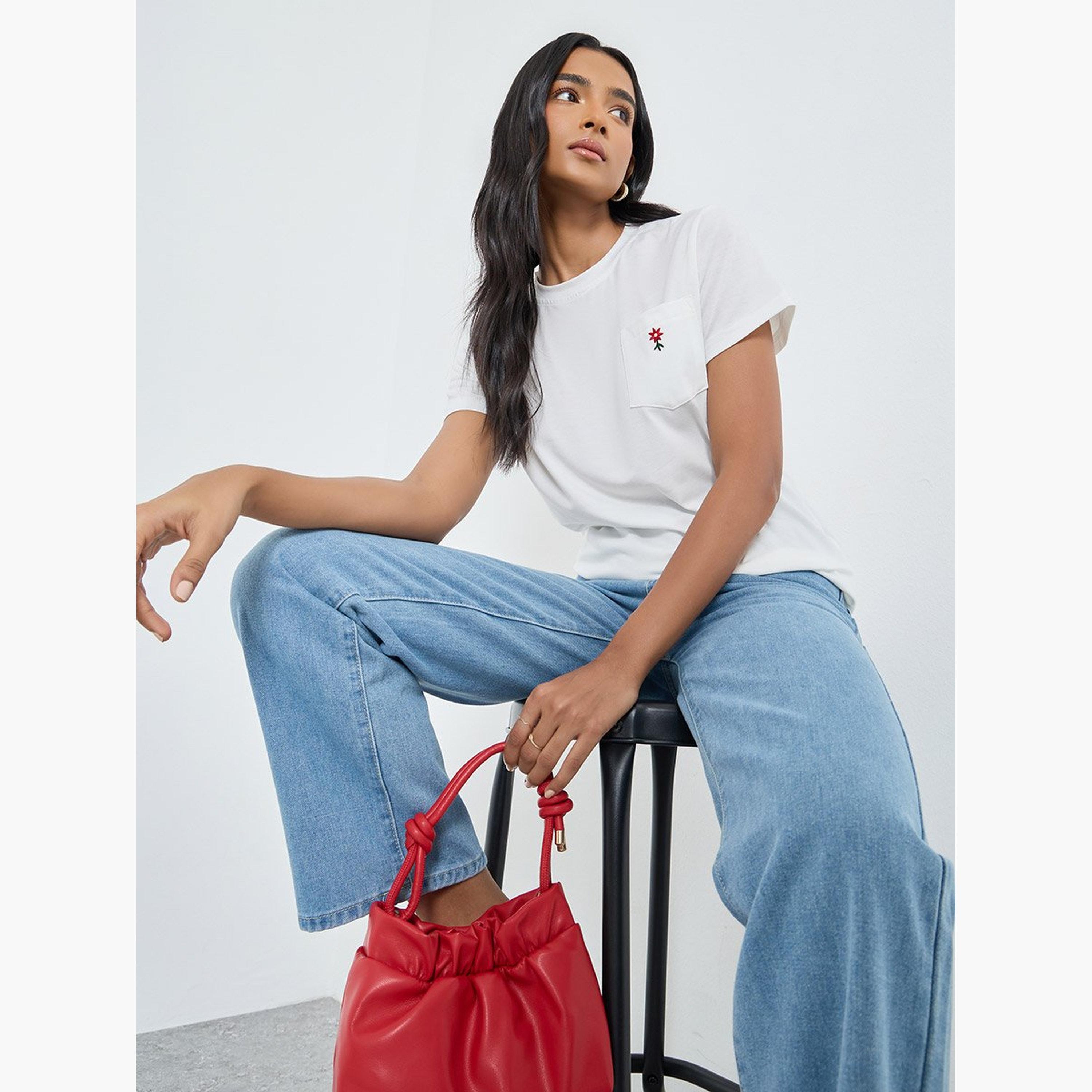 Take Two Embroidered Detail Regular Fit T-Shirt-women-clothing-tshirts-image-3