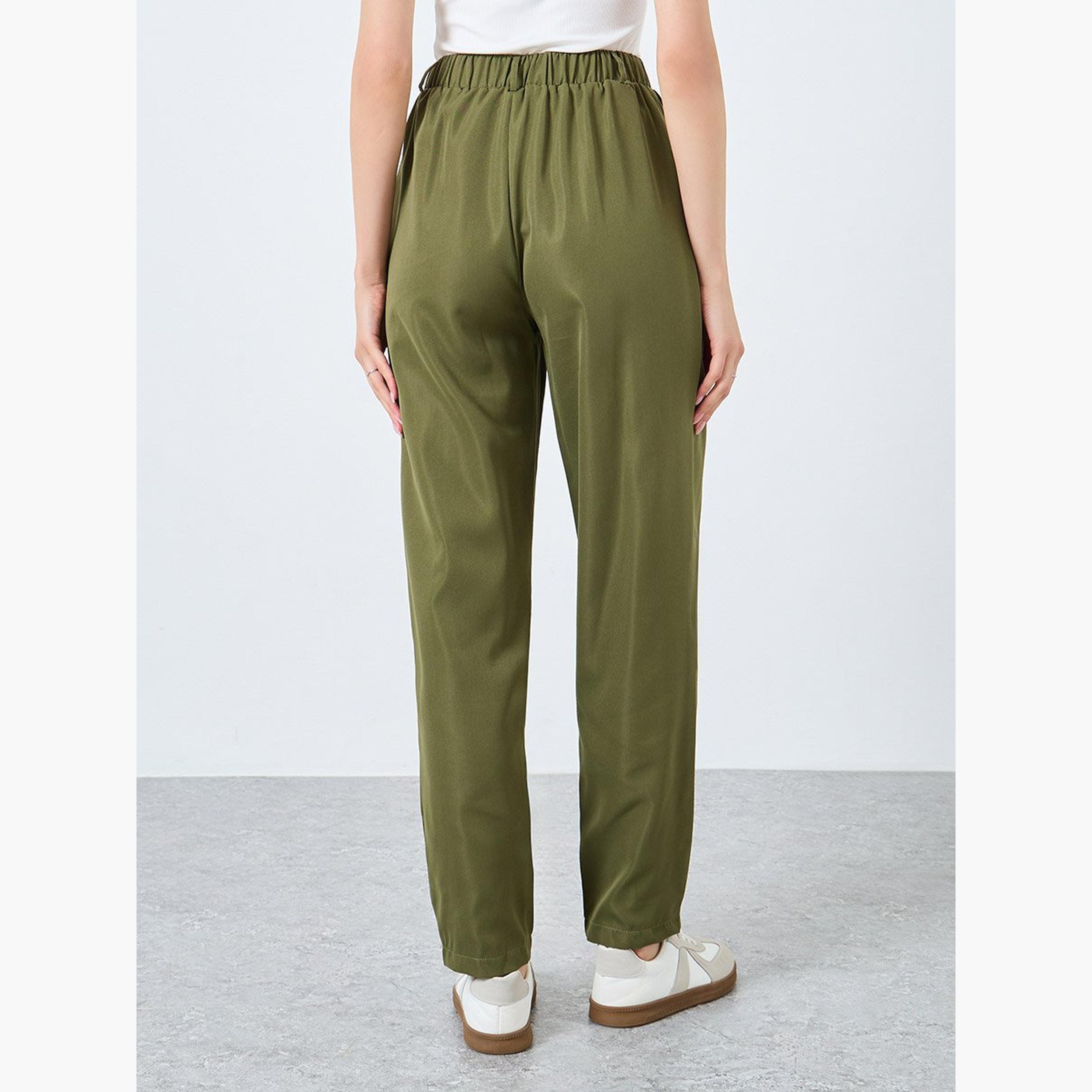 Take Two Khaki Wide Leg Trousers-women-clothing-bottoms-trousers-image-4
