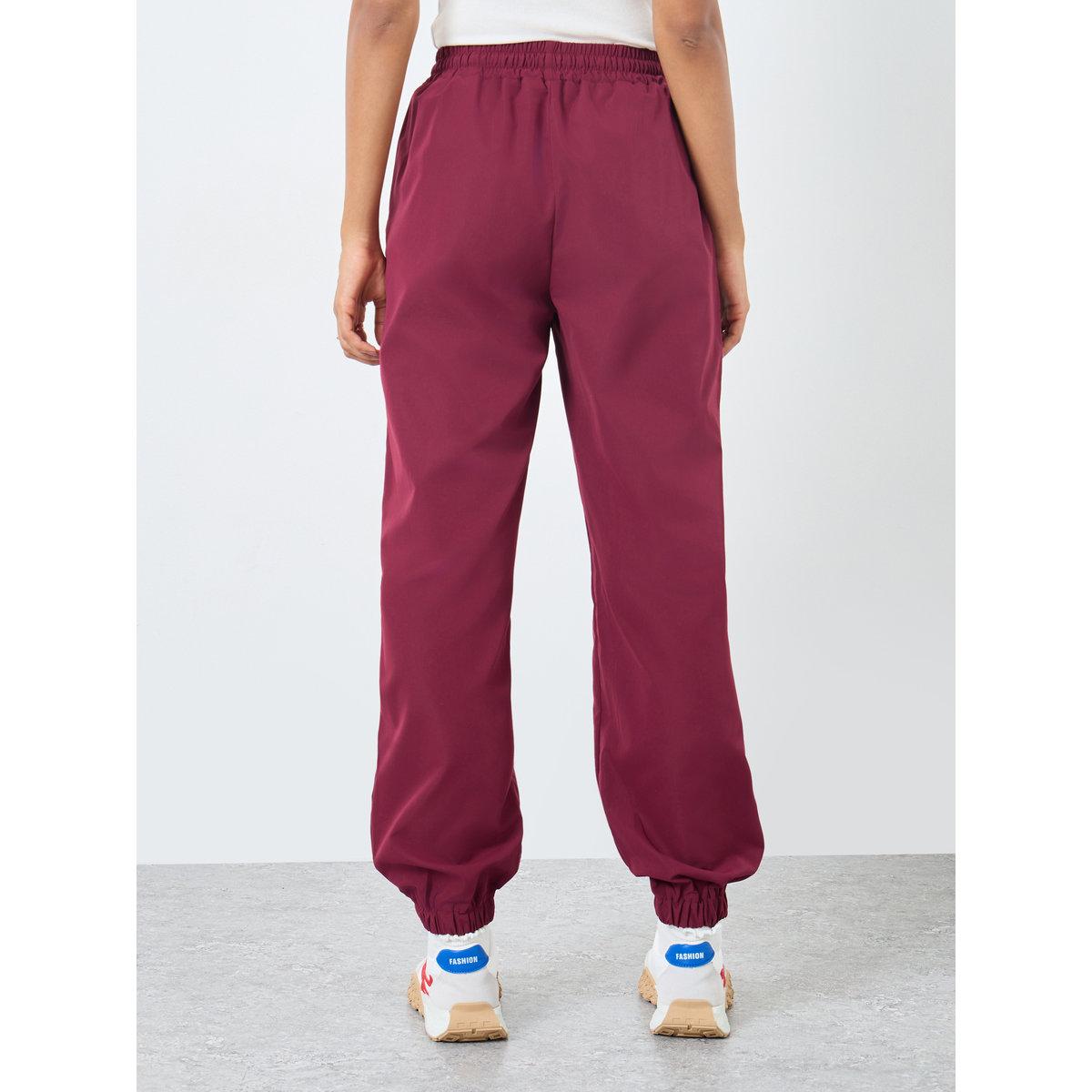 Styli Solid Wide Leg Cargo Pants with Drawstring-women-clothing-bottoms-joggers-image-4
