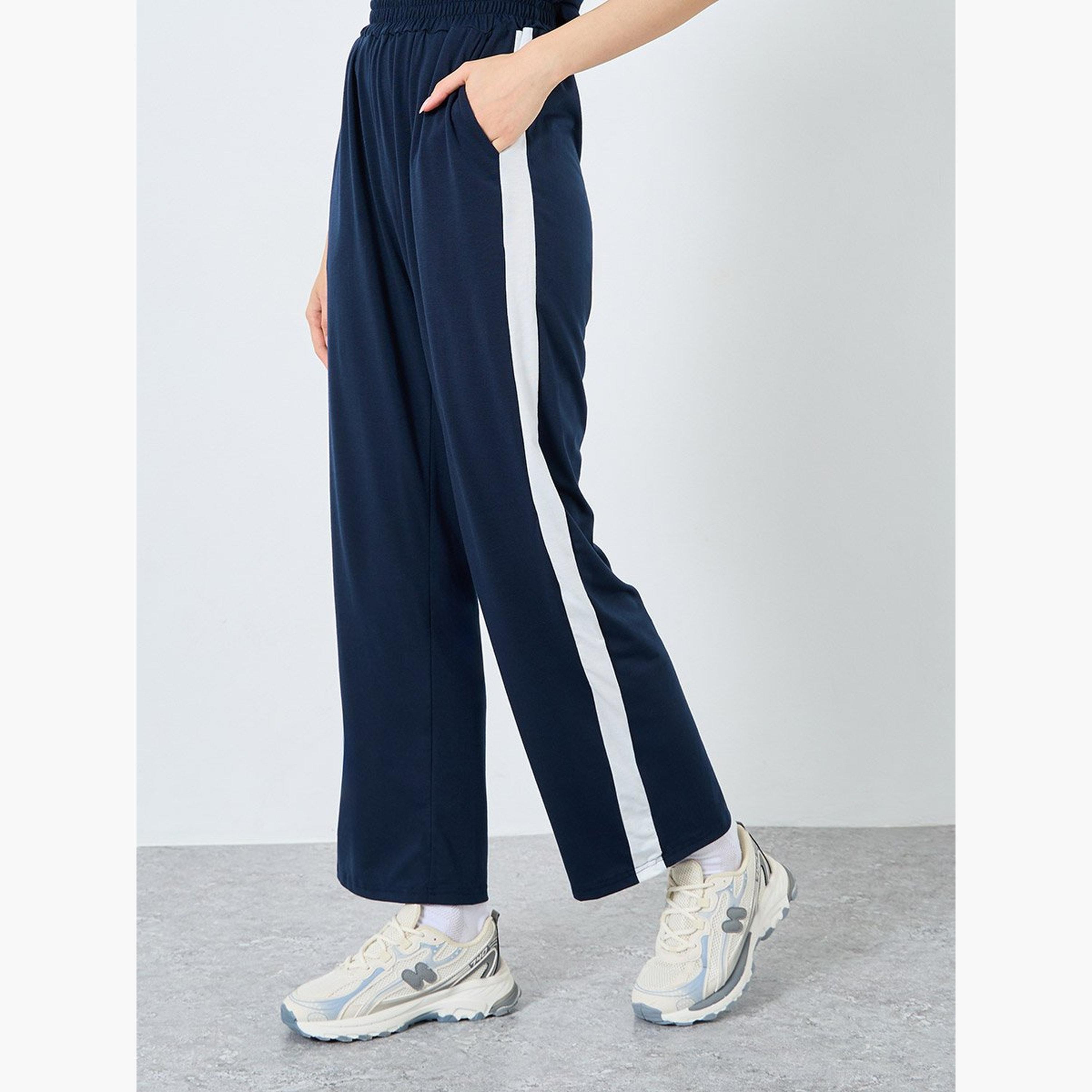 Take Two Navy Blue Women T-Shirt and Joggers Co-Ords-women-clothing-coordsets-image-6