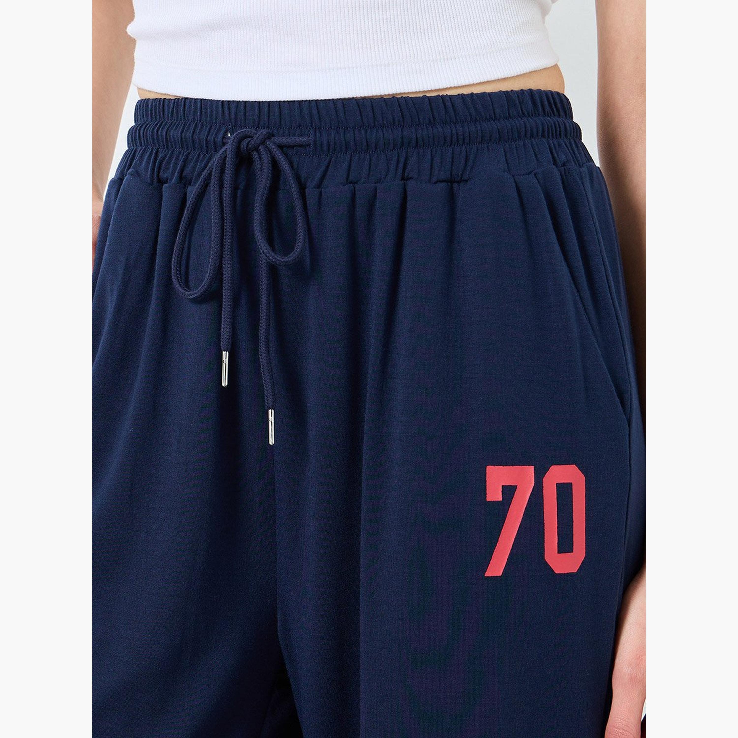 تيك تو - بنطال رياضي للنساء مطبوع واسع الساق-women-clothing-bottoms-joggers-image-3
