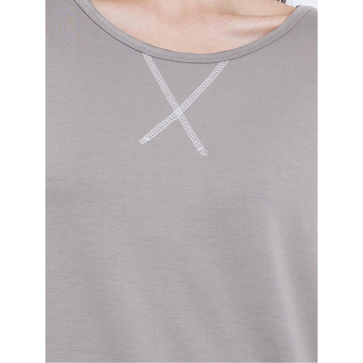 Styli Contrast Stitch Regular Fit T-Shirt-women-clothing-tshirts-image-3