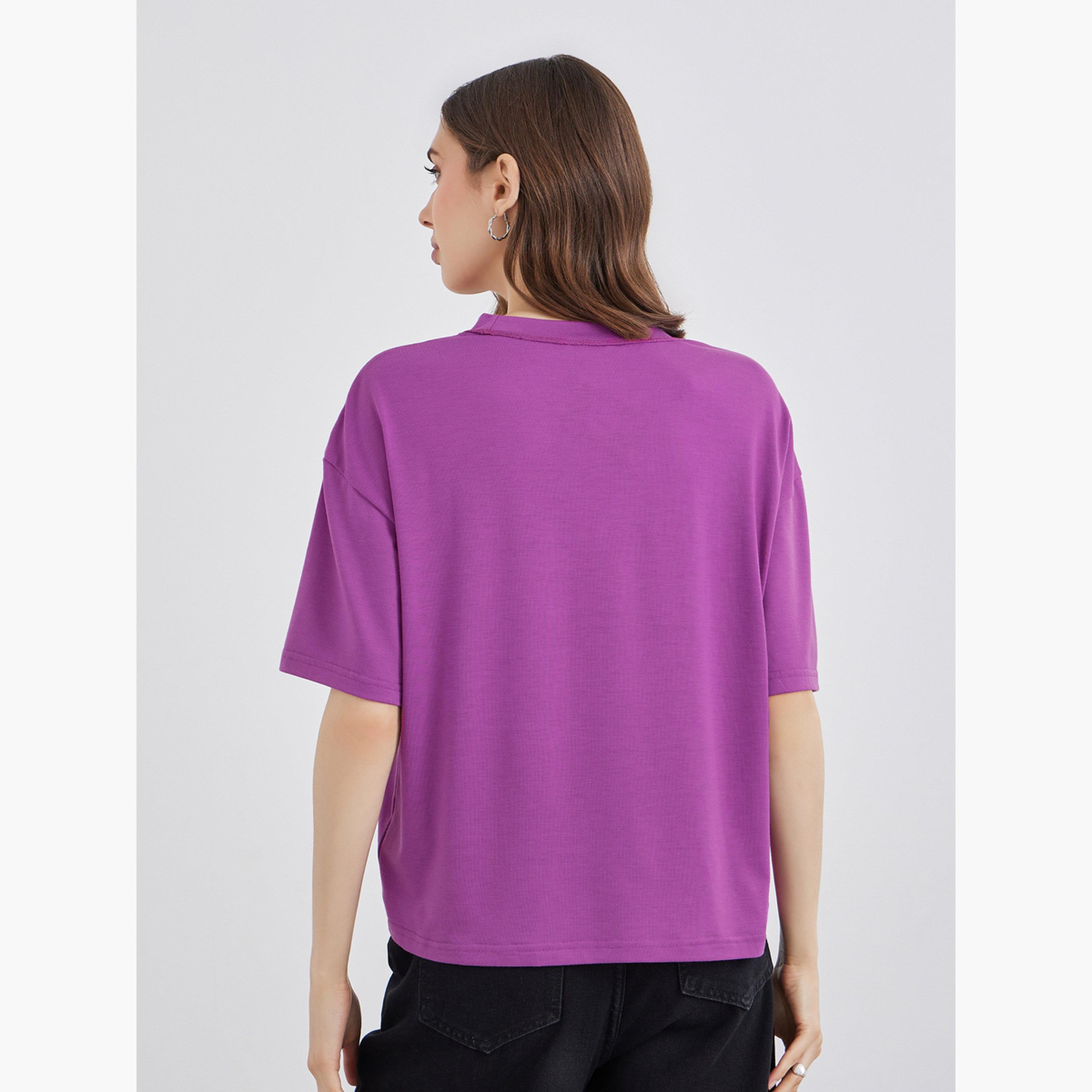 Styli Purple Boxy Fit T-Shirt-women-clothing-tshirts-image-4