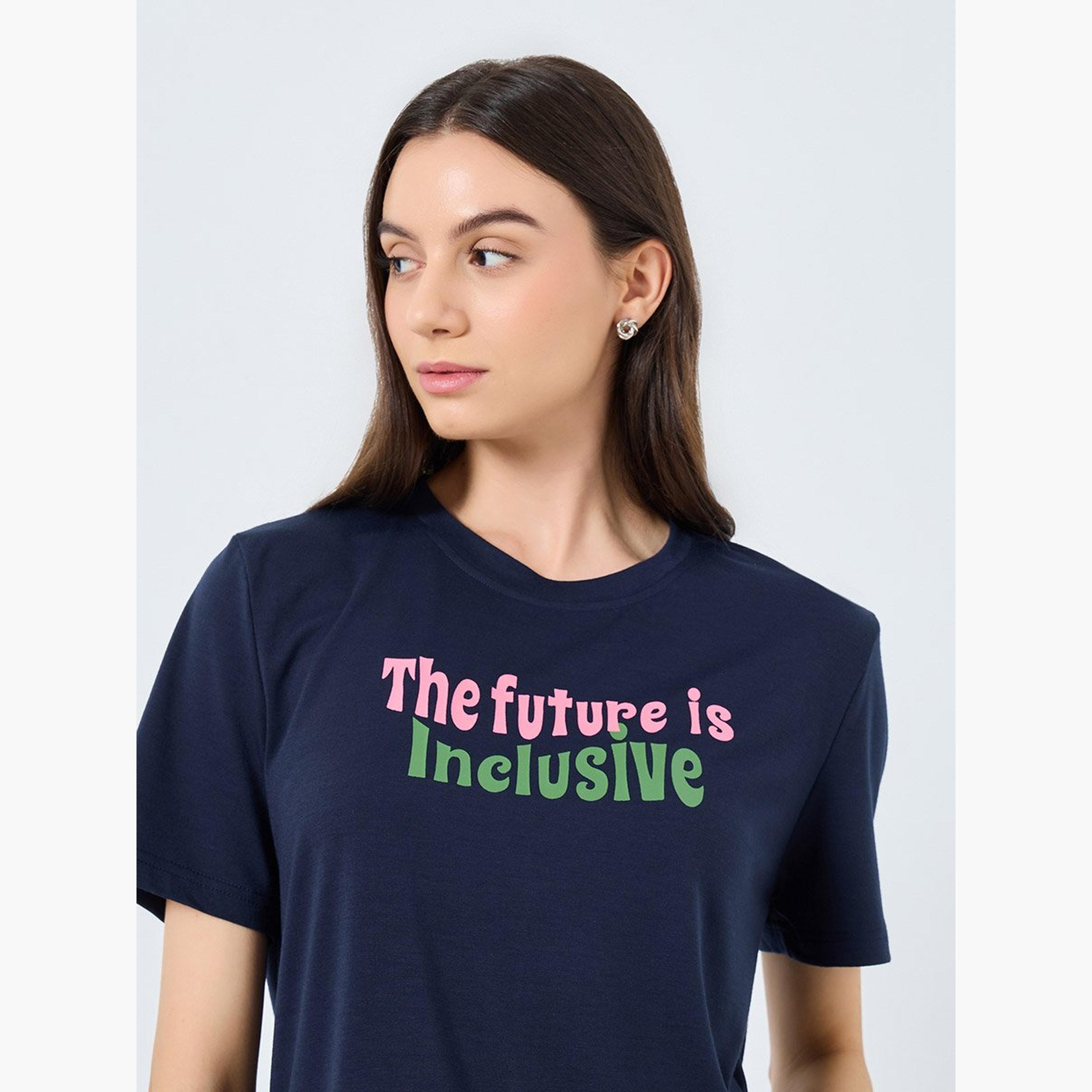 Take Two Slogan Print Short Sleeve Top and Joggers Co-Ords-women-clothing-coordsets-image-3