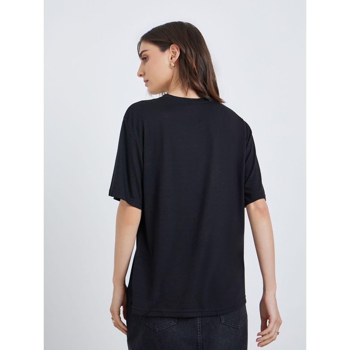 Styli Slogan Print Regular Fit T-Shirt-women-clothing-tshirts-image-4