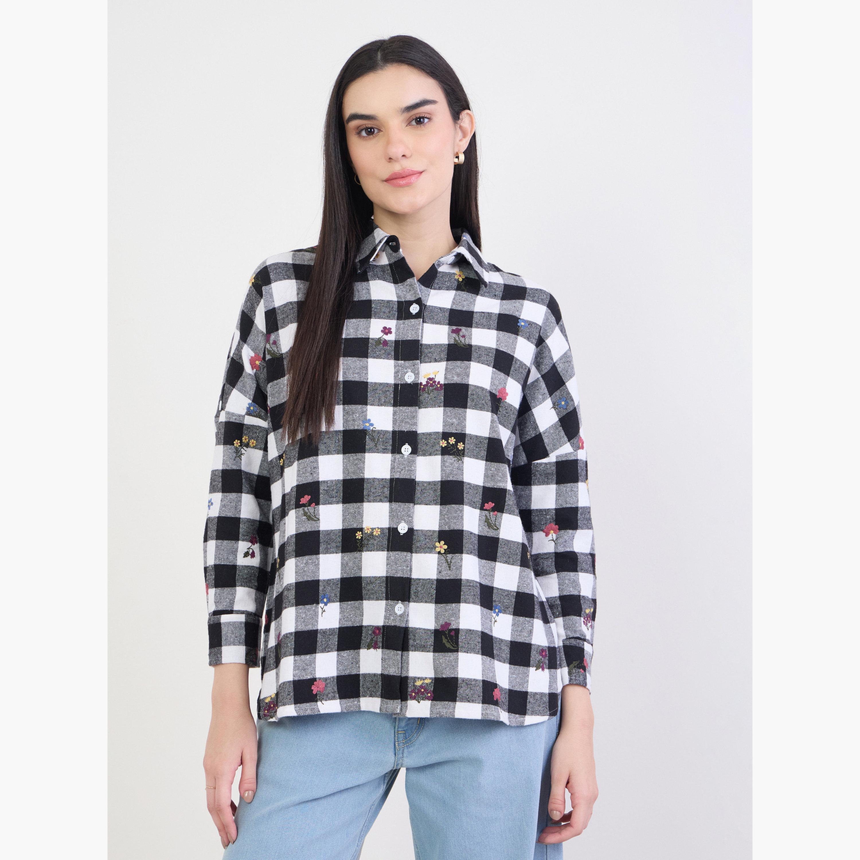 طقم قميص بأزرار وبنطلون-women-clothing-shirtsandblouses-shirts-image-1