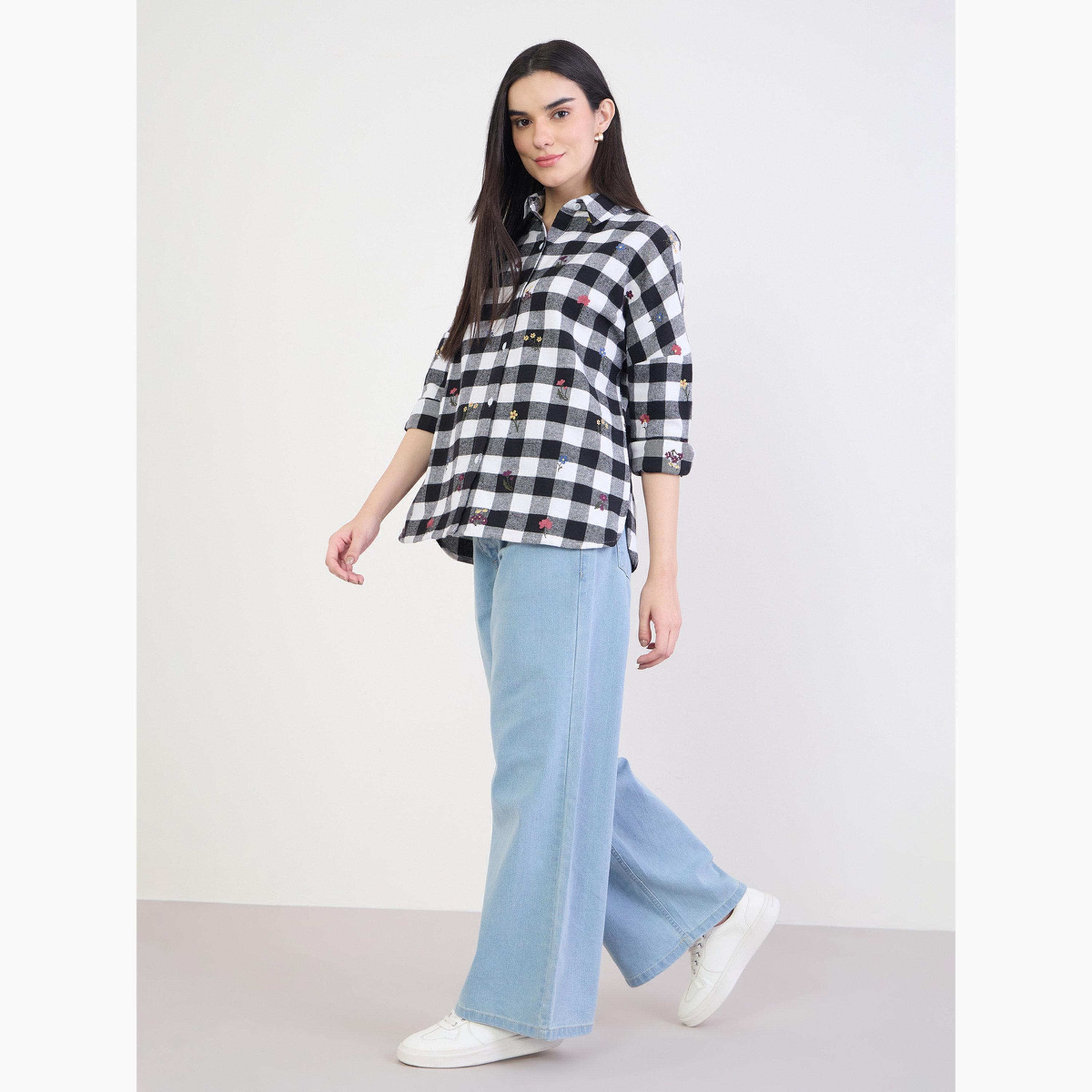طقم قميص بأزرار وبنطلون-women-clothing-shirtsandblouses-shirts-image-2