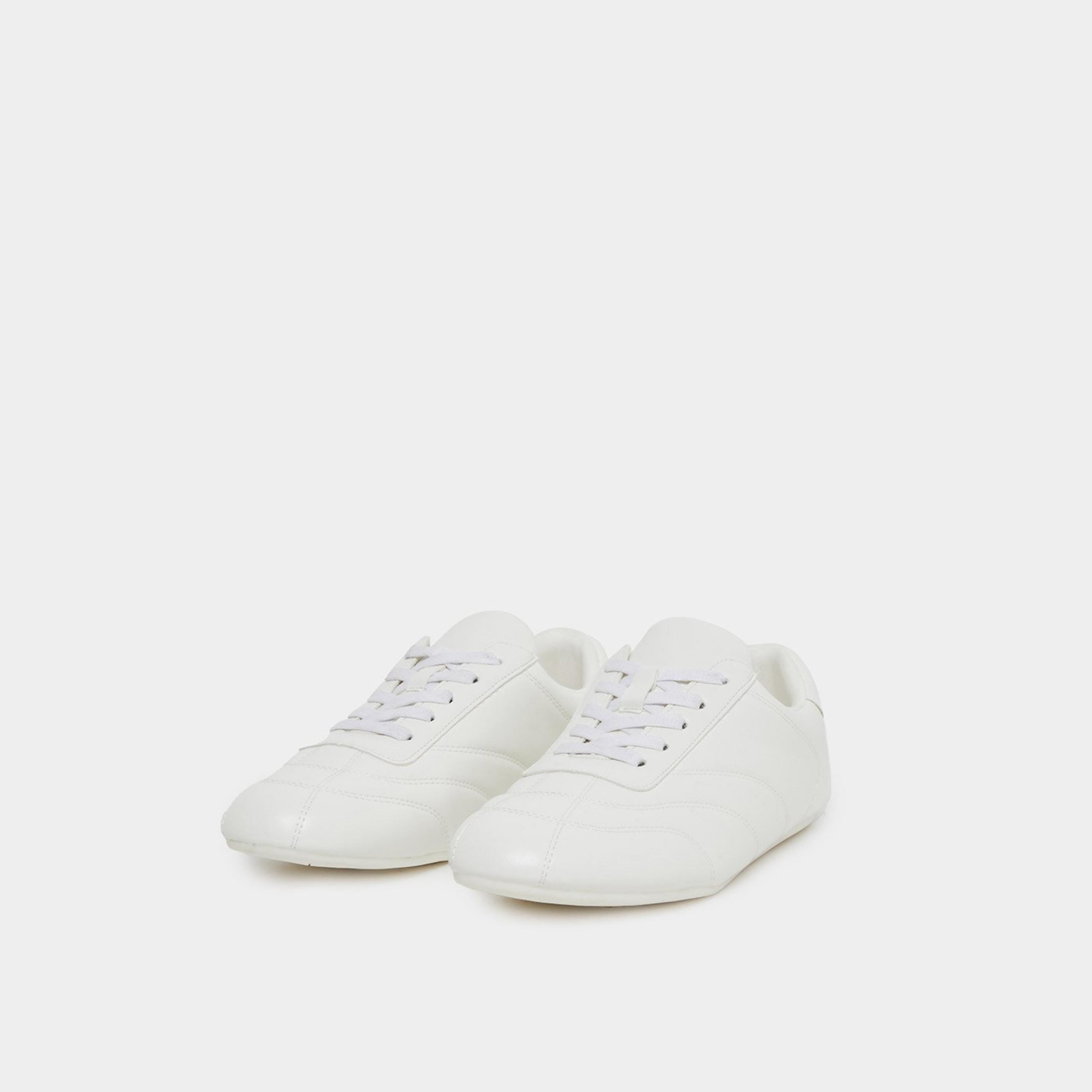 ستايلي - حذاء رياضي للنساء أبيض برباط-women-shoes-sneakers-image-1