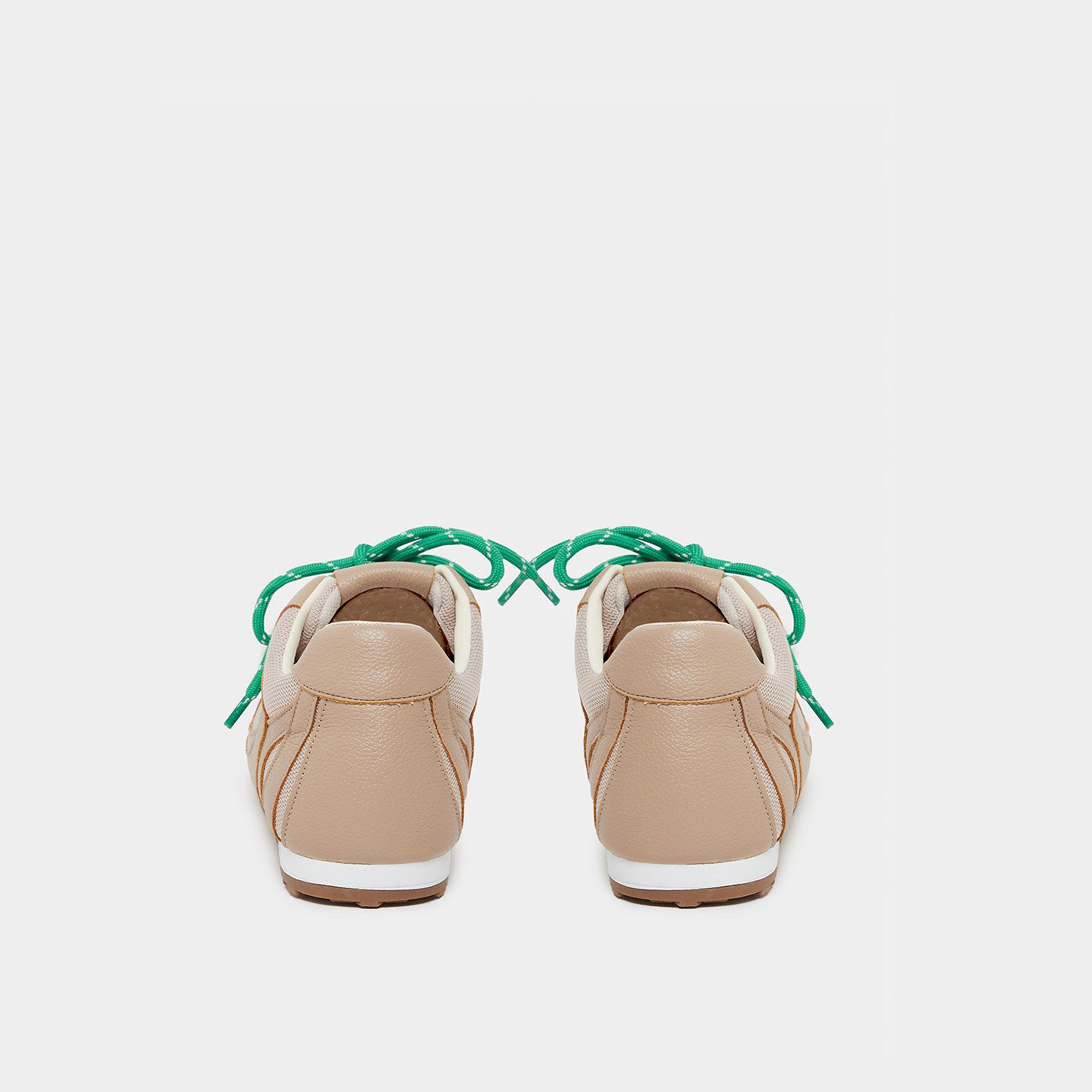 ستايلي - حذاء رياضي برباط ومُقسم لون بيج-women-shoes-sneakers-image-5