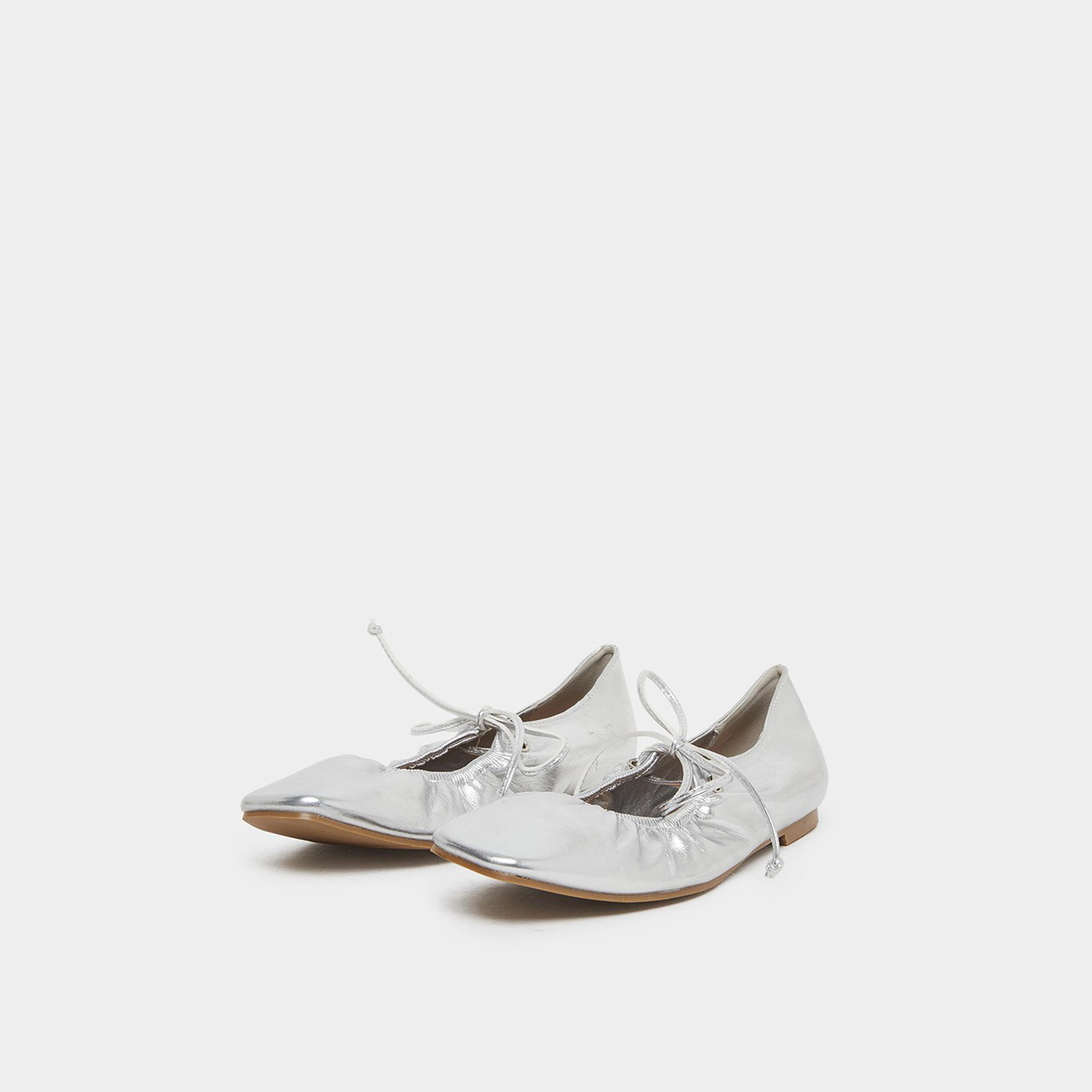 ستايلي - حذاء باليه فضي للنساء-women-shoes-ballerinas-image-1