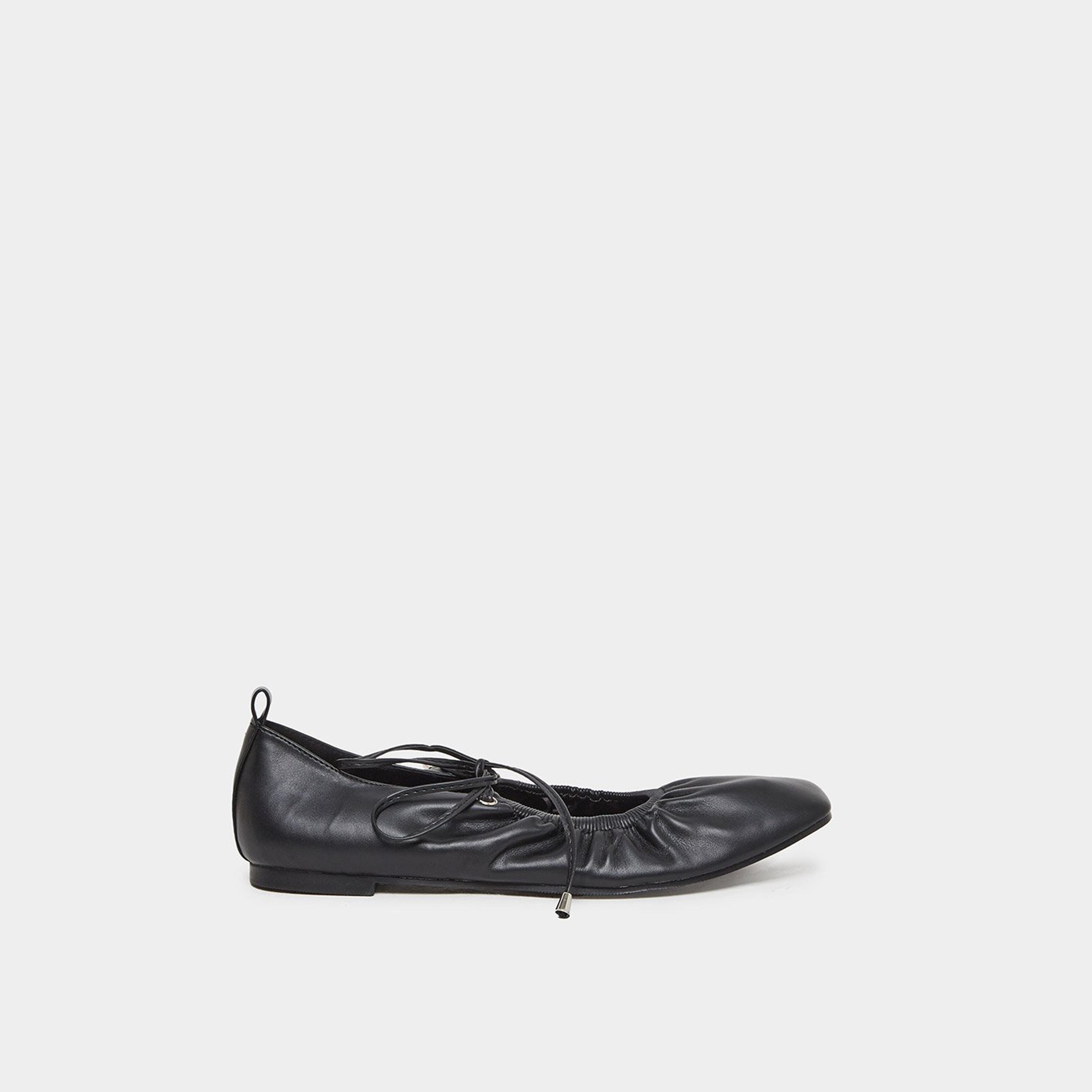 ستايلي - حذاء باليه للنساء من الجلد الأسود-women-shoes-ballerinas-image-3