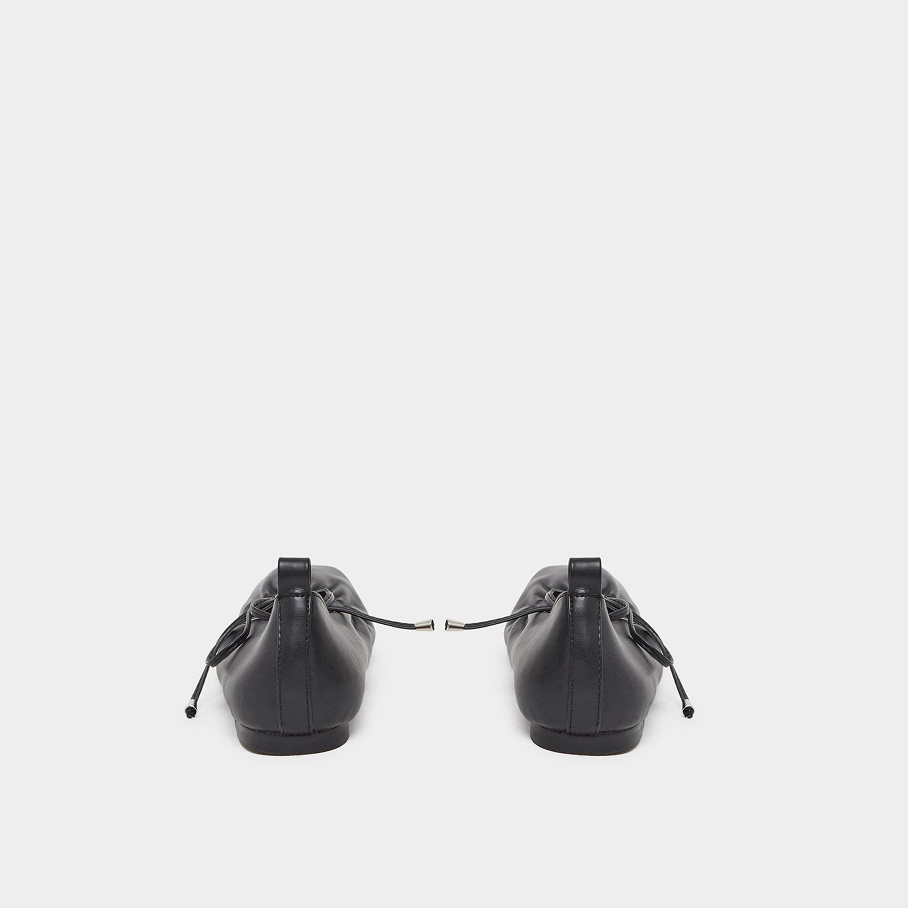 ستايلي - حذاء باليه للنساء من الجلد الأسود-women-shoes-ballerinas-image-5
