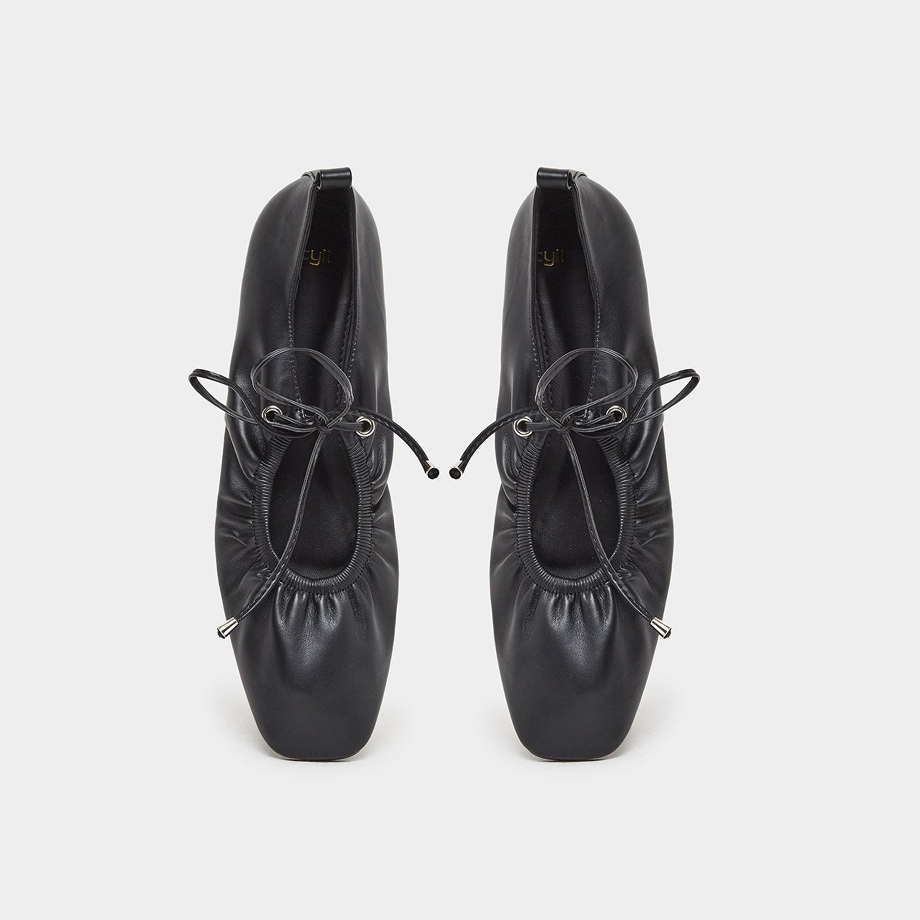 ستايلي - حذاء باليه للنساء من الجلد الأسود-women-shoes-ballerinas-image-6