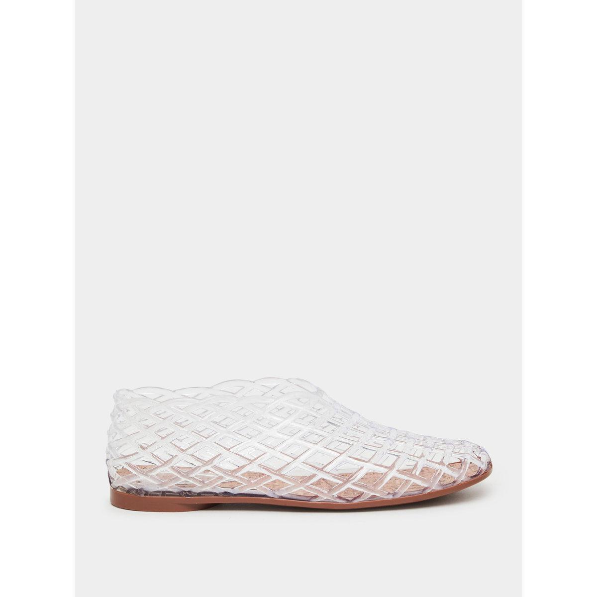 Styli White Textured Jelly Ballet Flat Shoes-women-shoes-ballerinas-image-1