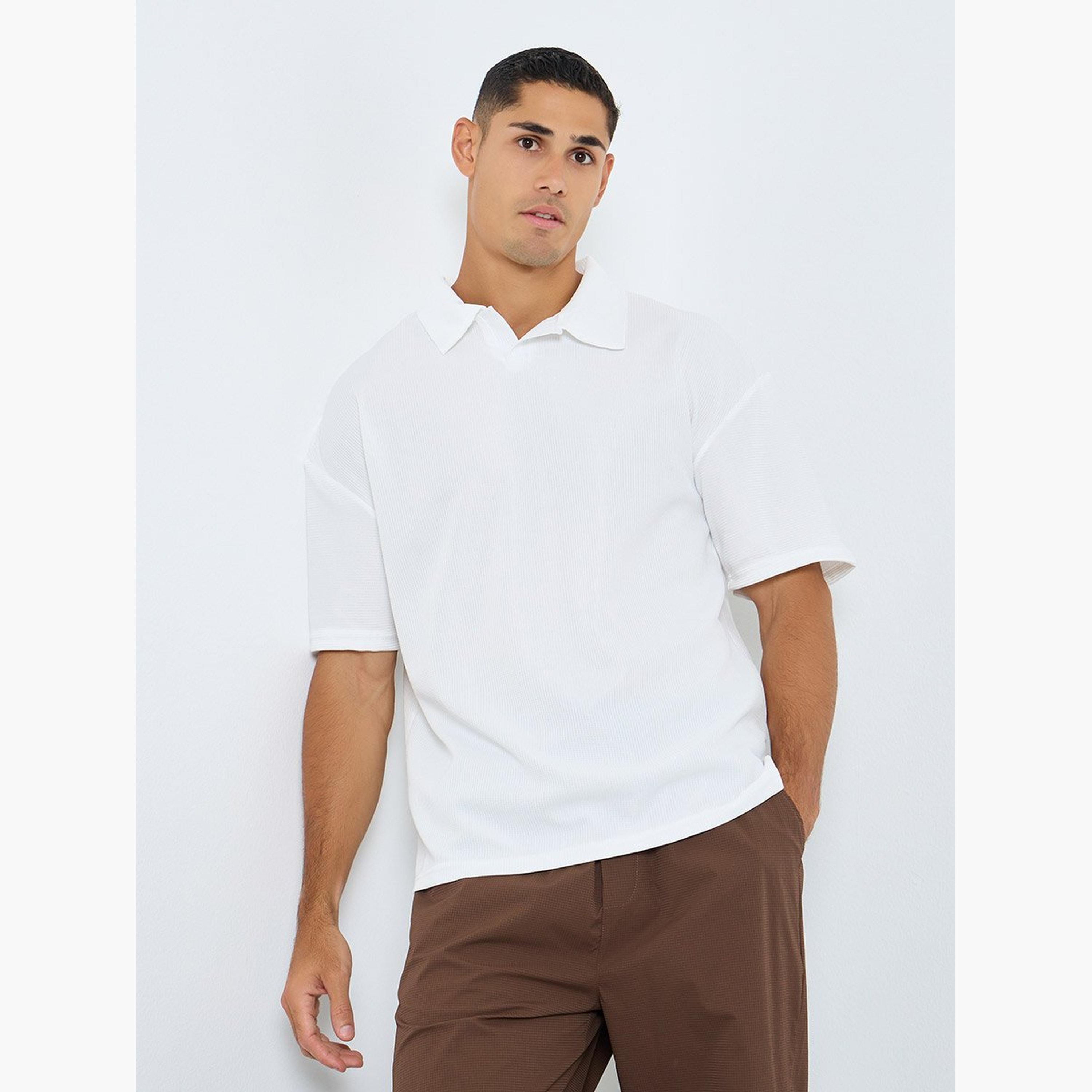 ستايلي - قميص بولو قصّة مريحة ومحكم مع ياقة مفتوحة-men-clothing-tshirtsandpolos-polos-image-1