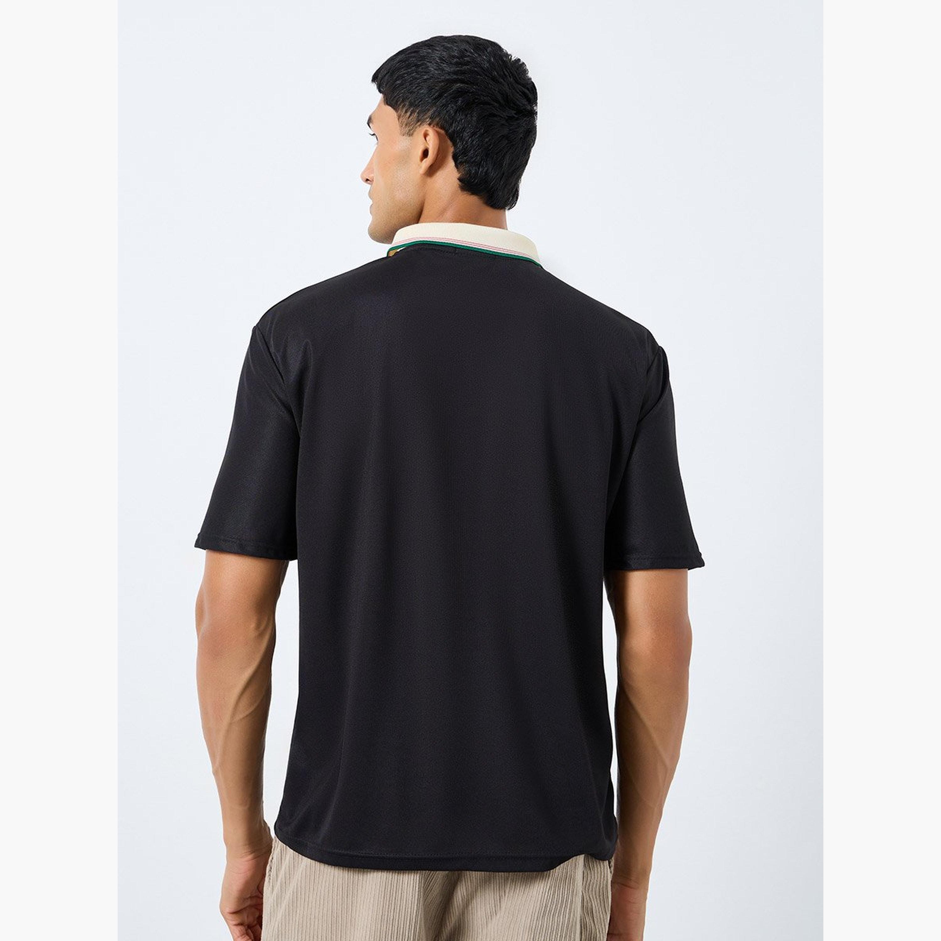 Styli Men Embroidered Relaxed Fit Polo with Collar Tipping-men-clothing-sportswearandactivewear-tshirtsandpolos-image-4