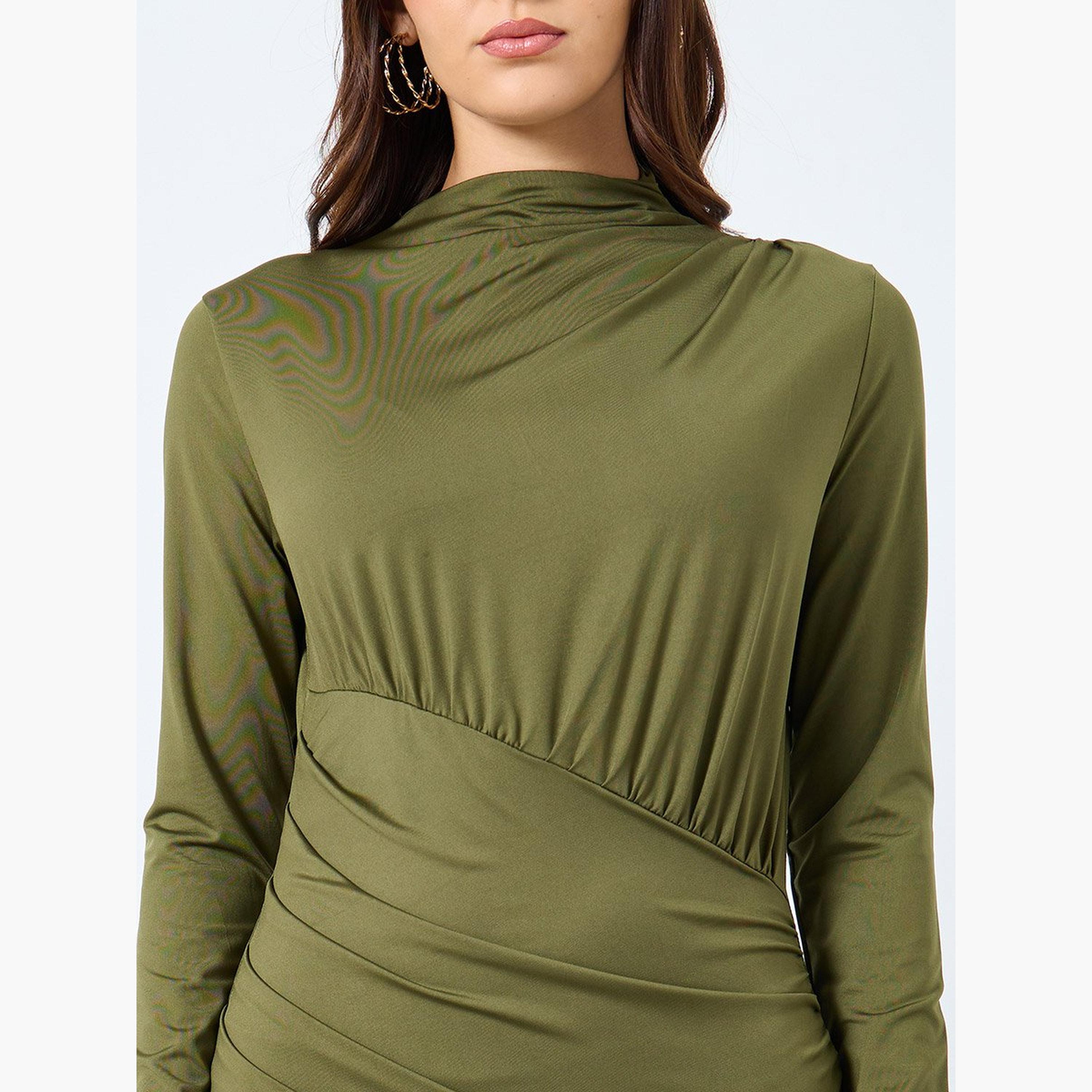 Styli Solid Long Sleeves Sheath Maxi Dress-women-clothing-dresses-image-3