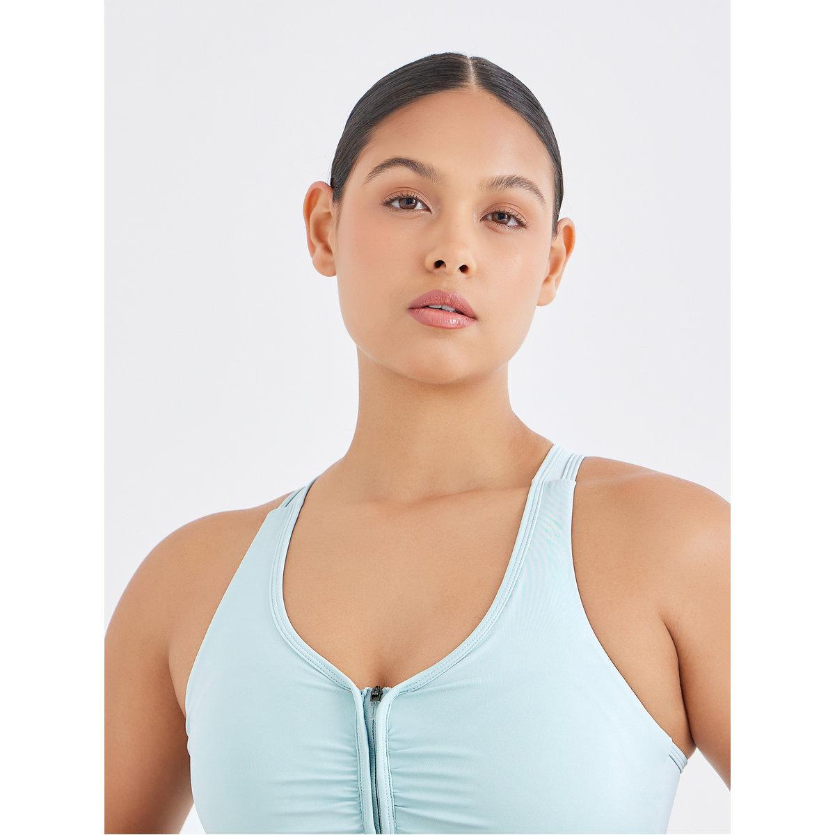 Styli Racerback Peep Front Zip Up Medium Support Sports Bra-men-clothing-sportswearandactivewear-tshirtsandpolos-image-3