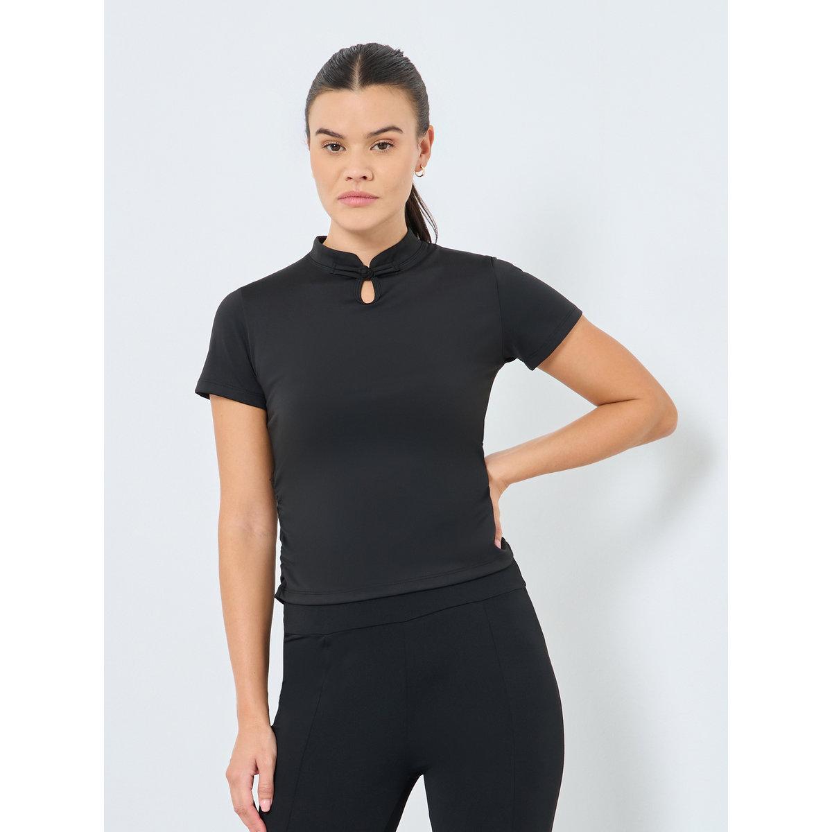 Styli Front Peep Side Gather Crop Top-men-clothing-sportswearandactivewear-tshirtsandpolos-image-1