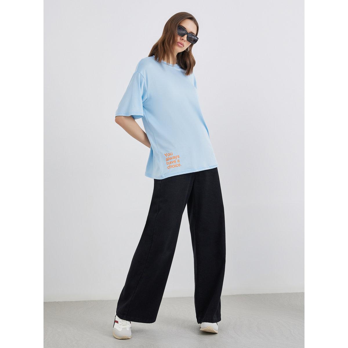 Styli Slogan Print Regular Fit T-Shirt-women-clothing-tshirts-image-2