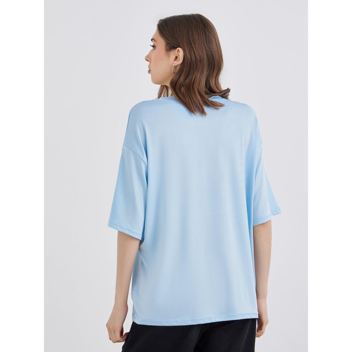 Styli Slogan Print Regular Fit T-Shirt-women-clothing-tshirts-image-4