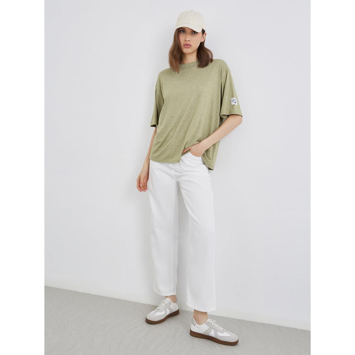 Styli Embroidered Patch Oversized T-Shirt-women-clothing-tshirts-image-2