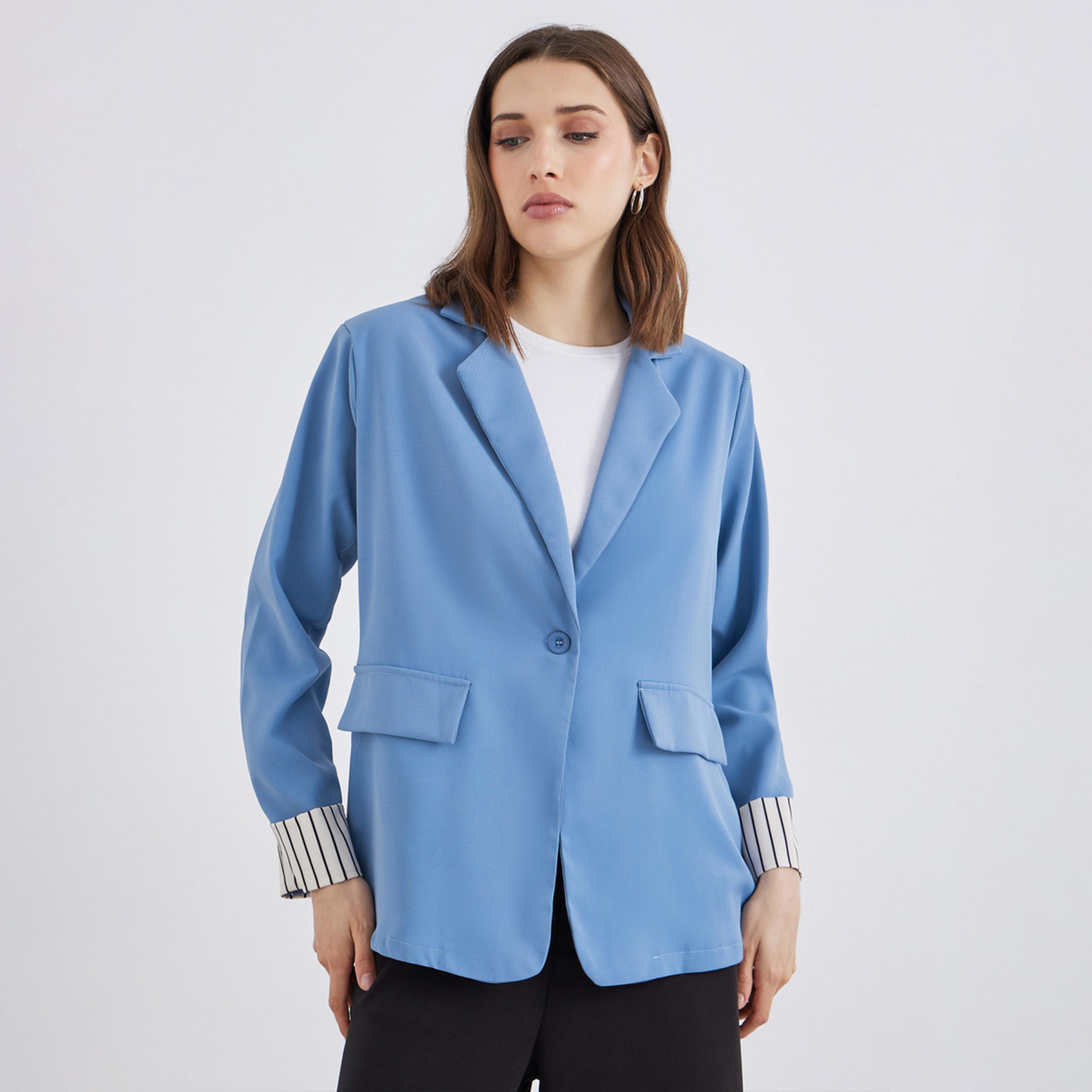 Styli Women Regular Fit Notch Lapel Blazer-women-clothing-coatsandjackets-blazers-image-1