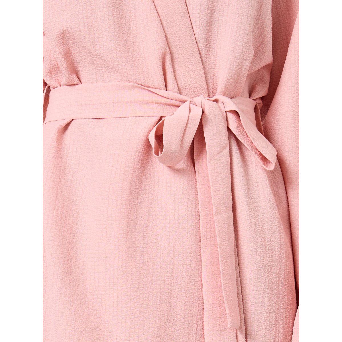 Styli Textured Solid Robe with Tie Belt-women-clothing-nightwear-robes-image-3
