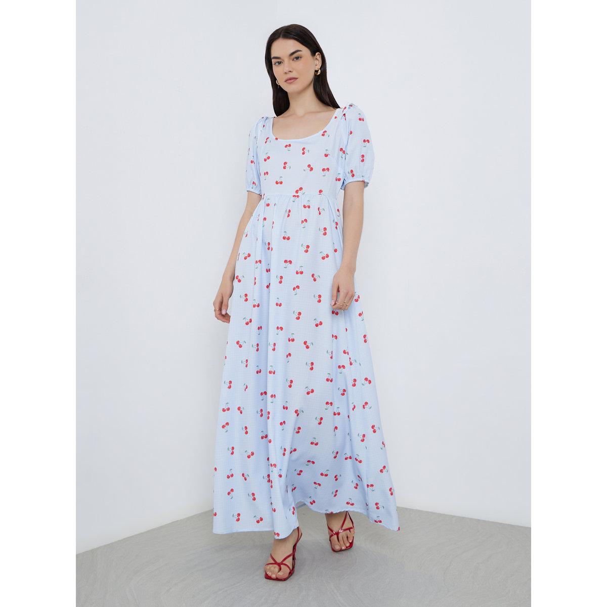 Styli Cherry Print A-Line Midi Dress-women-clothing-dresses-image-1