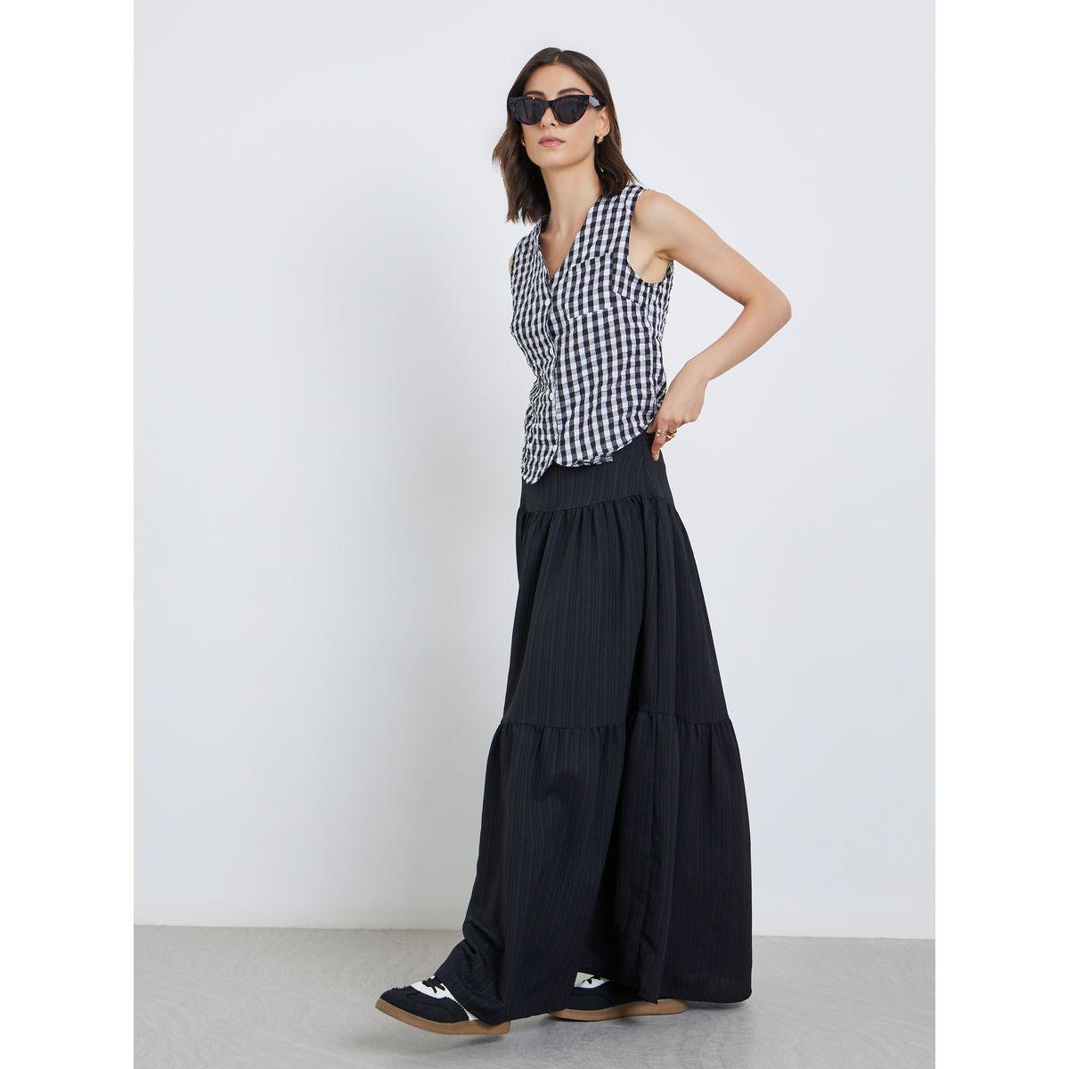 Styli Checked Pattern Sleeveless Vest Top-women-clothing-shirtsandblouses-blouses-image-2