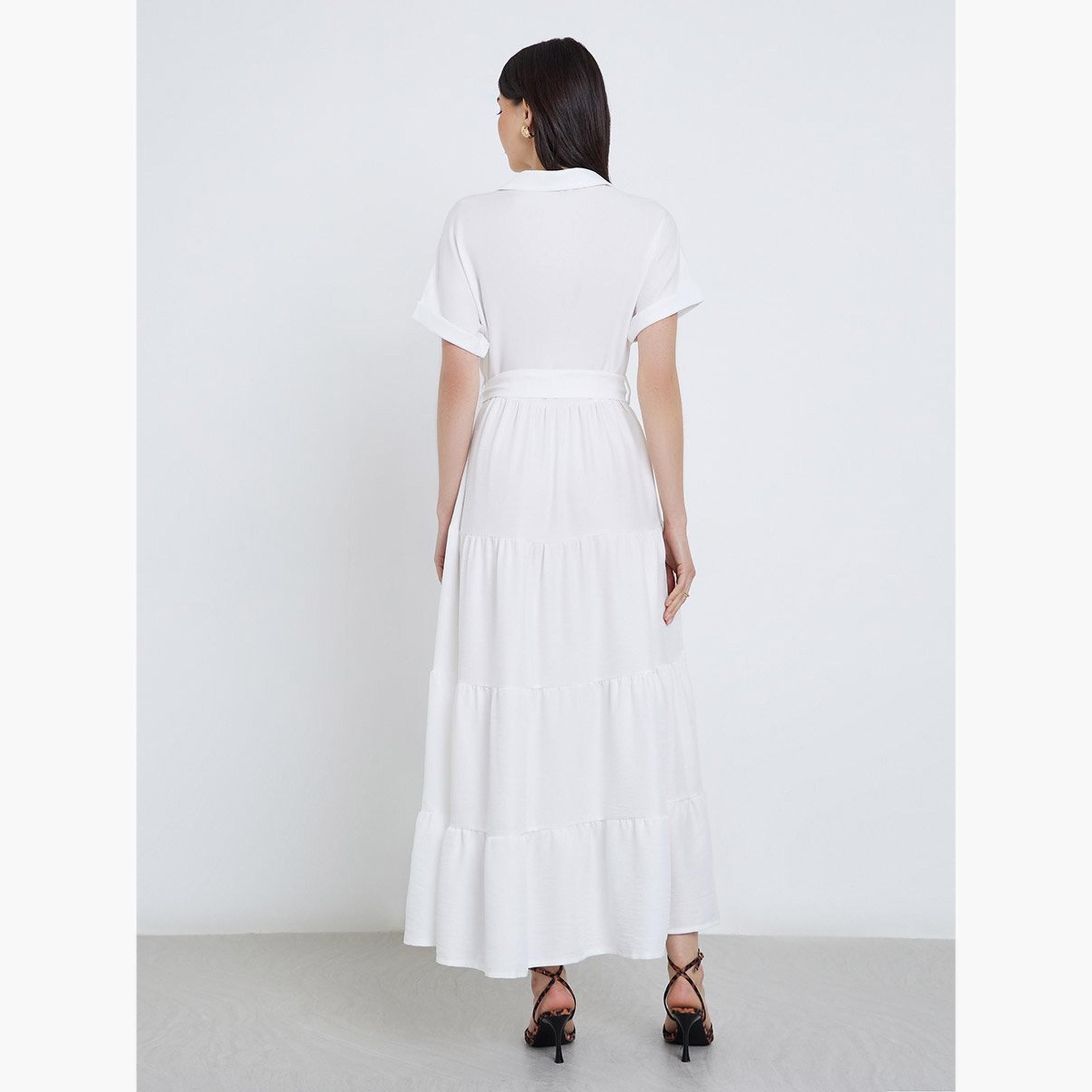 تيك تو - فستان ماكسي أبيض قصة A-women-clothing-dresses-image-5