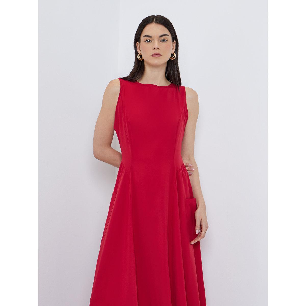 فستان ميدي سادة بدون أكمام-women-clothing-dresses-image-2