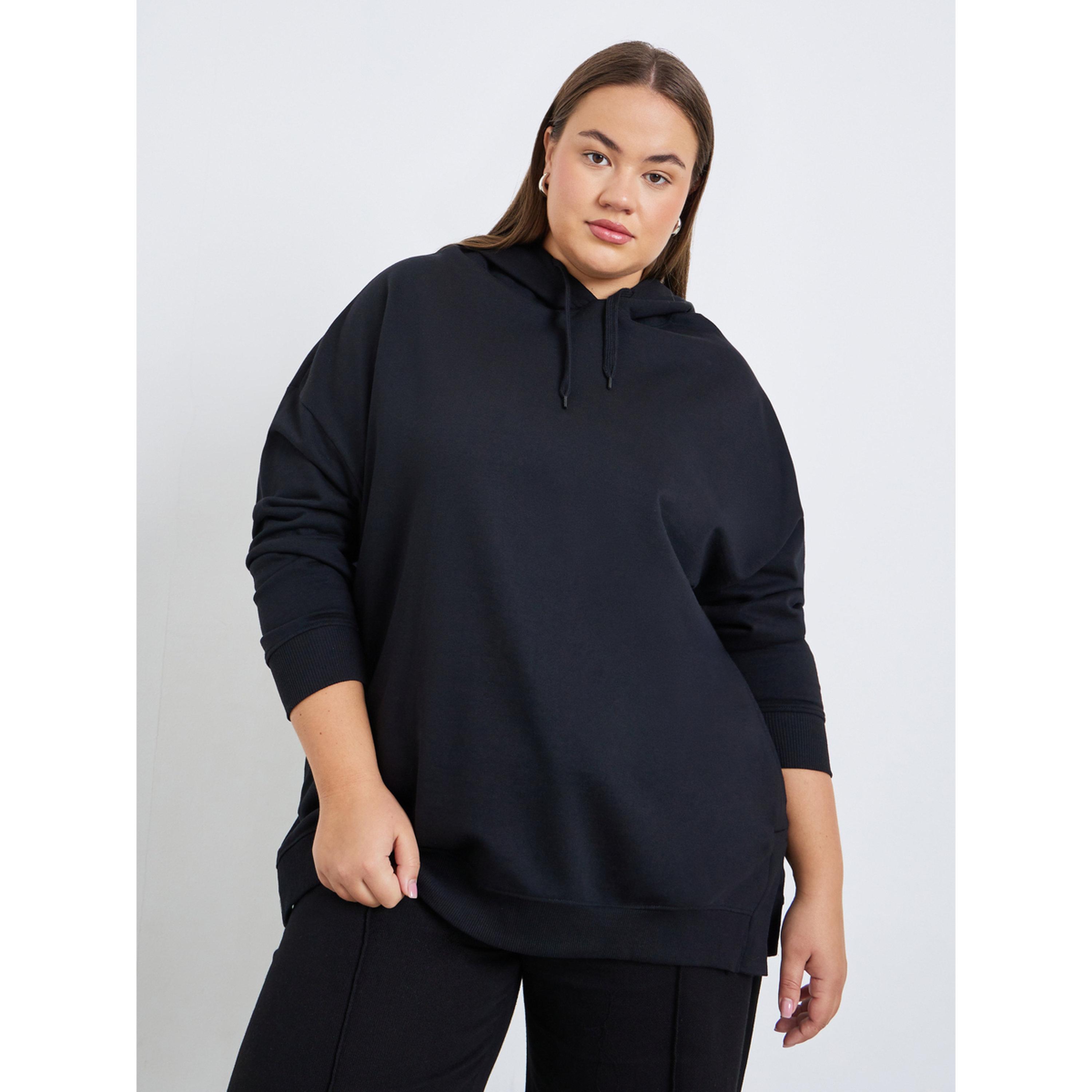Styli Plus Size Oversized Longline Hoodie with Pocket-women-winterwear-hoodiesandsweatshirts-hoodies-image-1